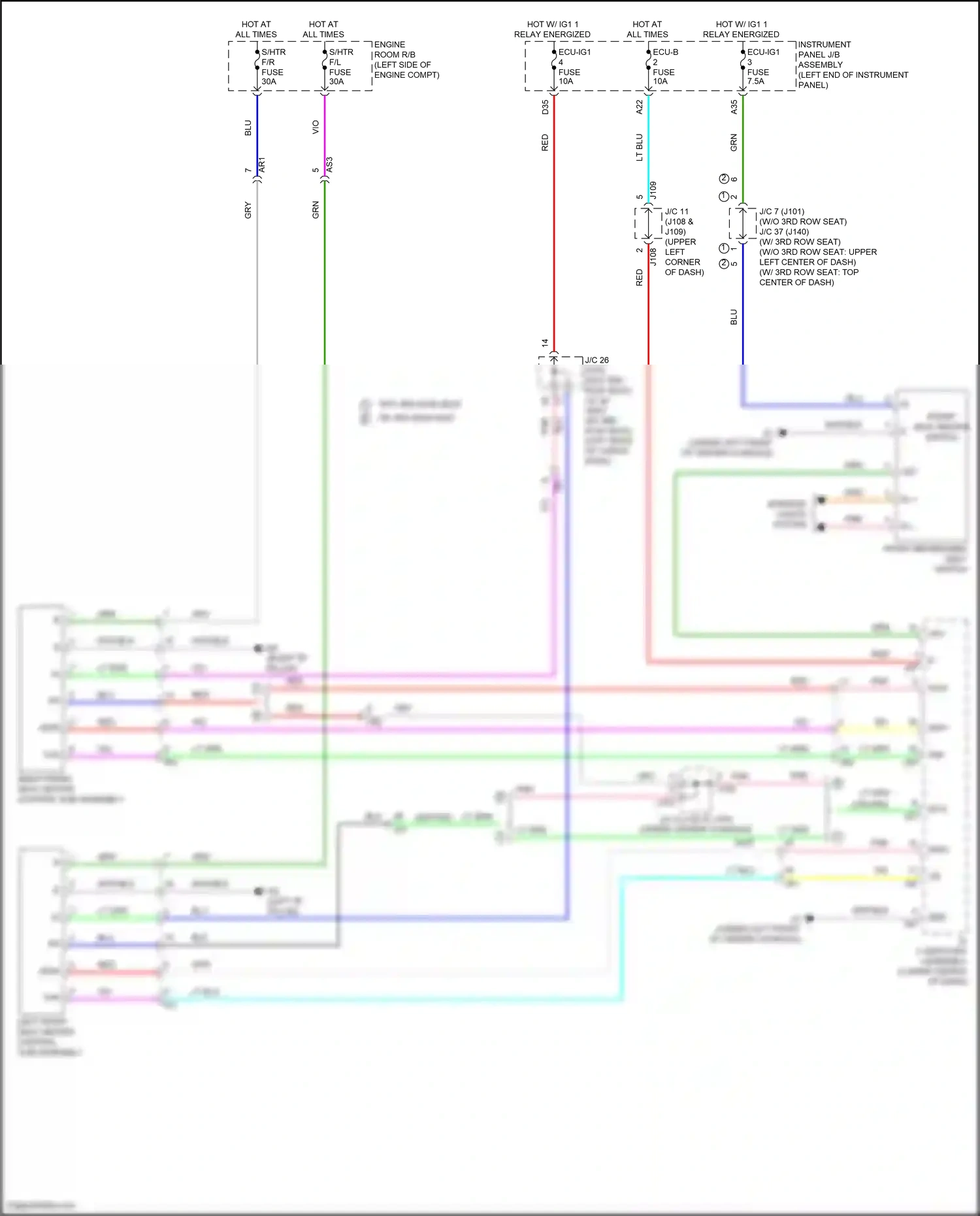 Wiring diagram engine room r/b for Lexus RX IV facelift (2019-2023) (36 of 66)