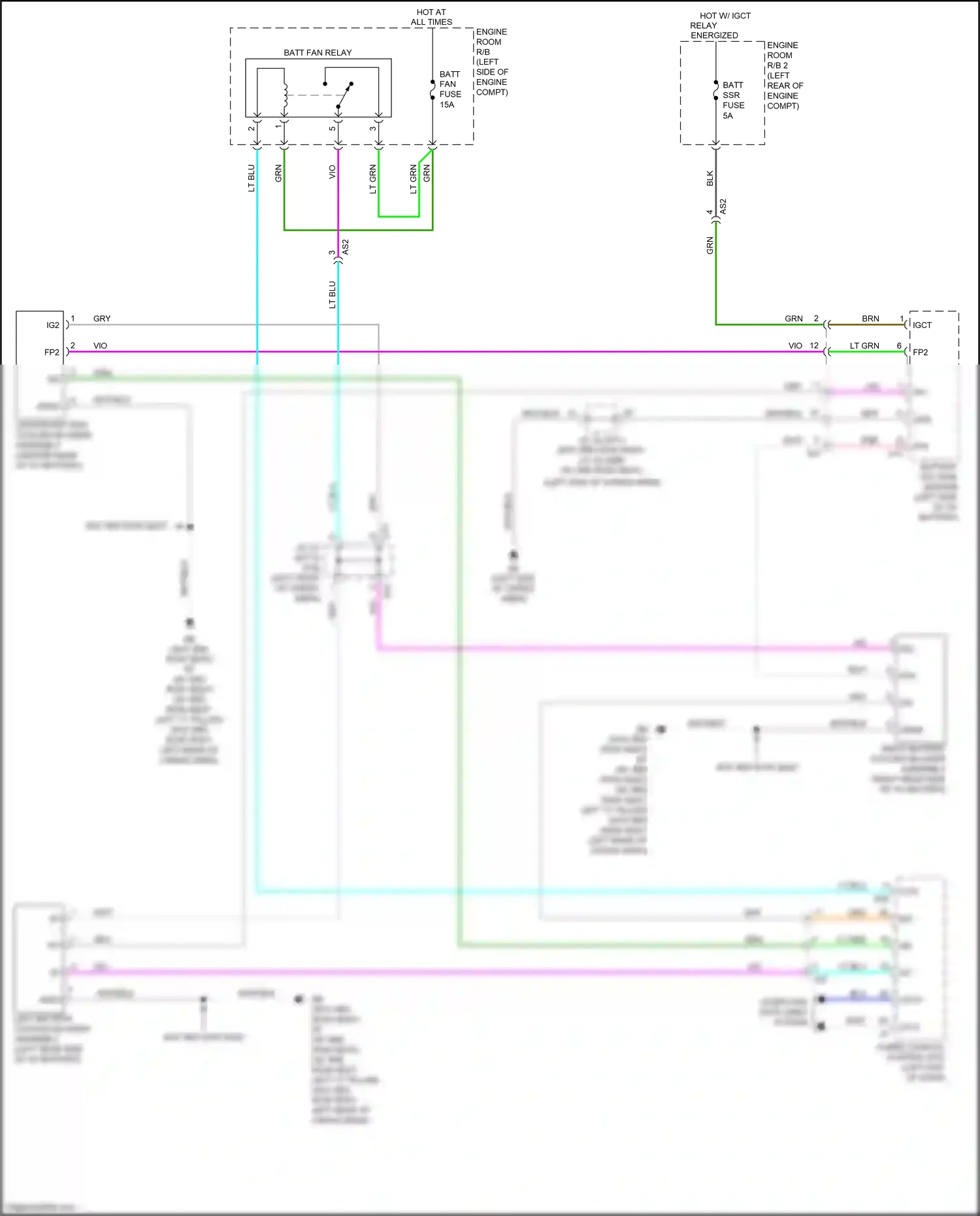 Wiring diagram engine room r/b for Lexus RX IV facelift (2019-2023) (54 of 66)