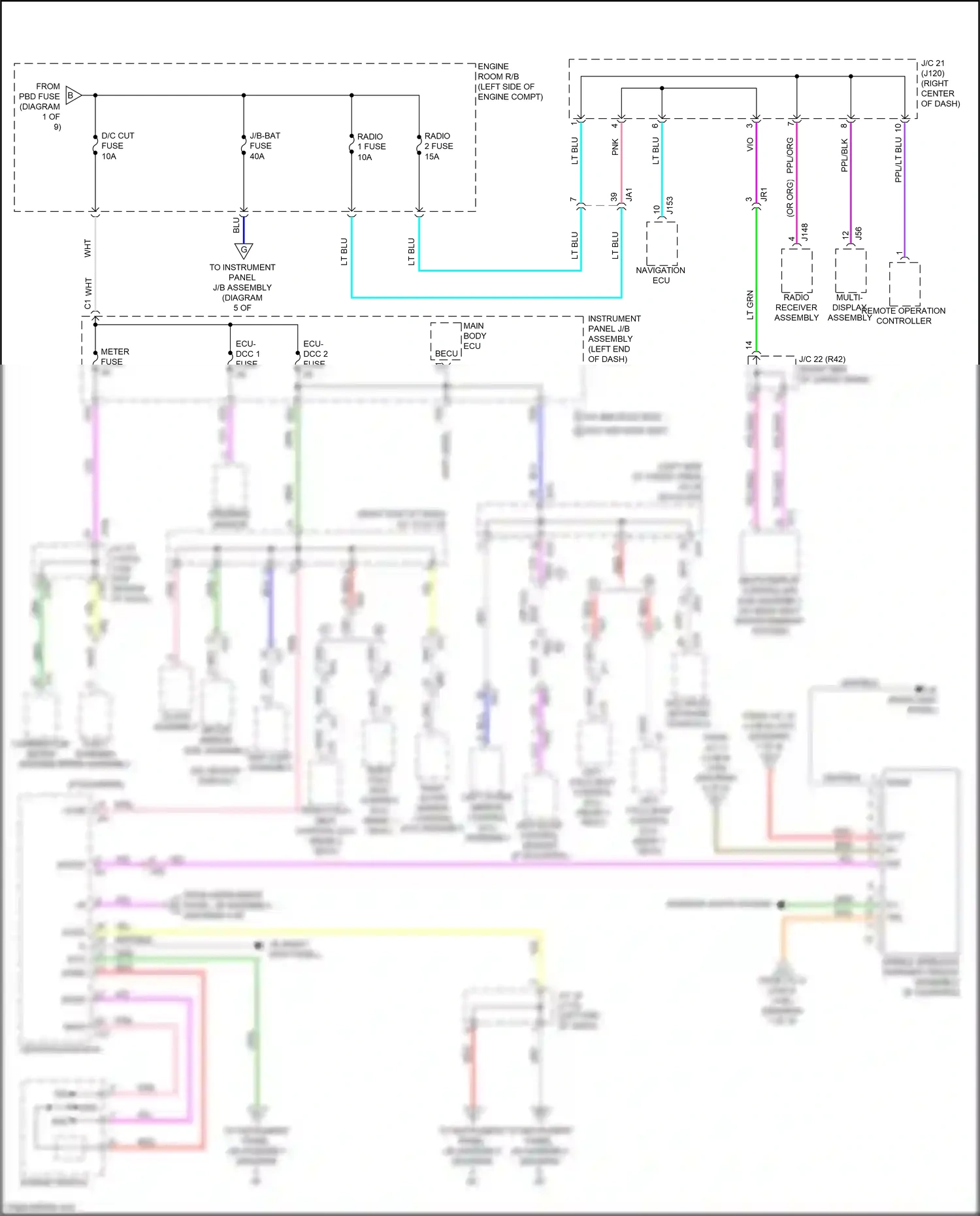 Wiring diagram engine room r/b for Lexus RX IV facelift (2019-2023) (25 of 66)