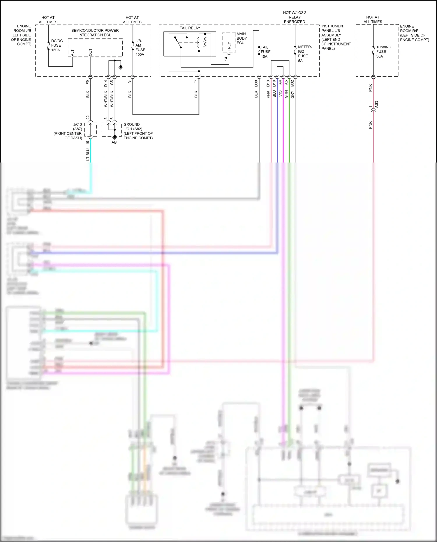 Wiring diagram engine room r/b for Lexus RX IV facelift (2019-2023) (30 of 66)