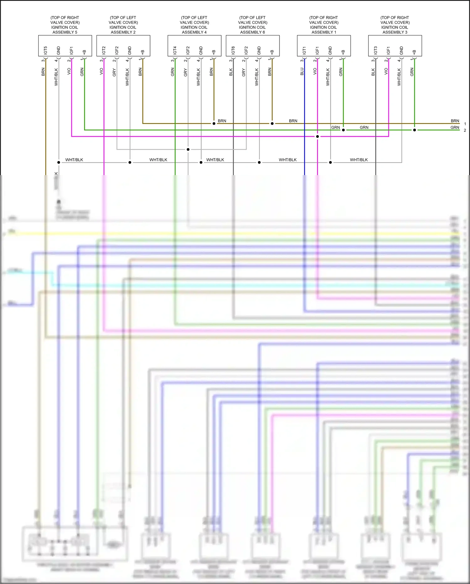 Wiring diagram ignition coil assembly 1 for Lexus RX IV facelift (2019-2023) (6 of 6)