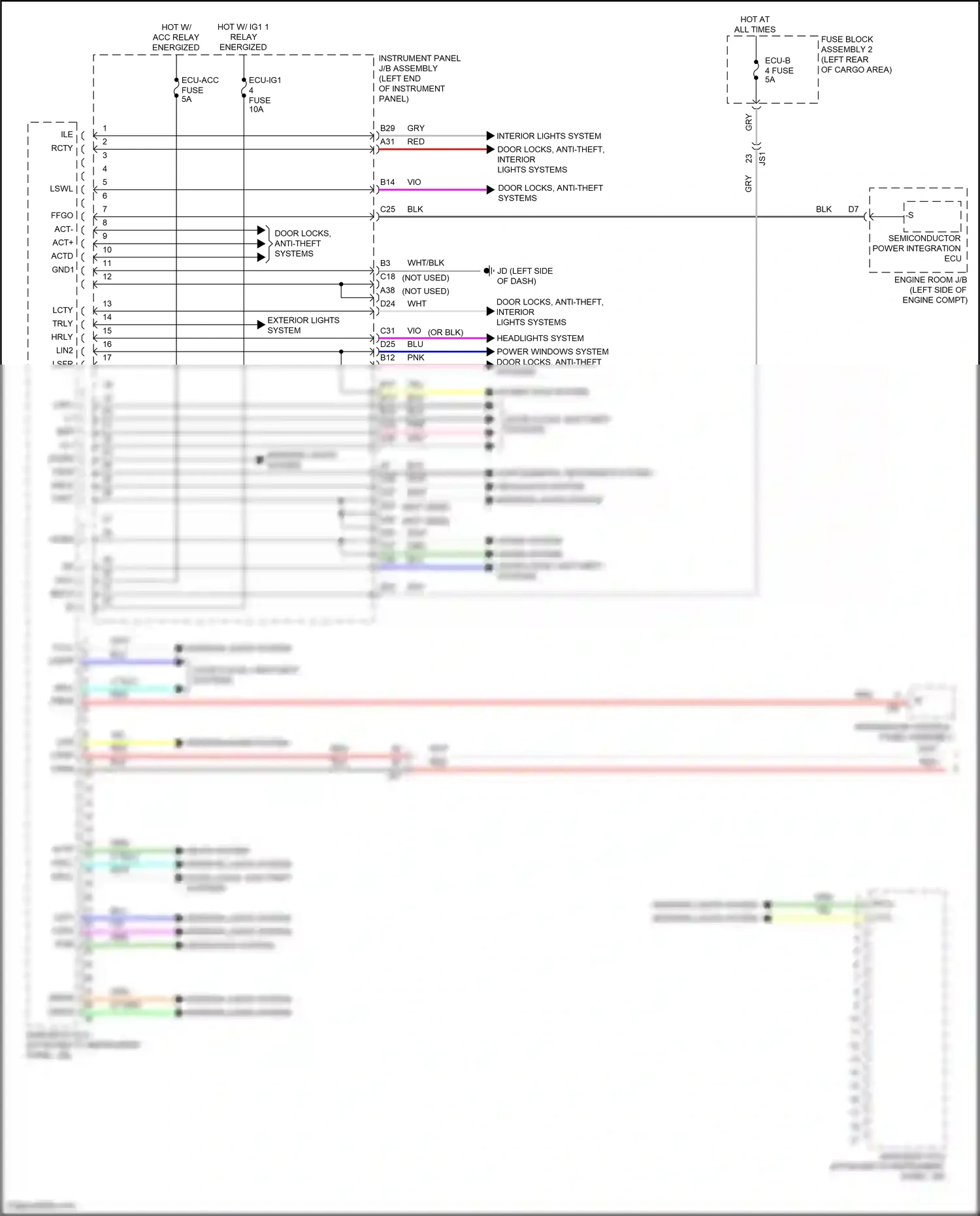 Wiring diagram integration control, panel assembly for Lexus RX IV facelift (2019-2023) (1 of 16)