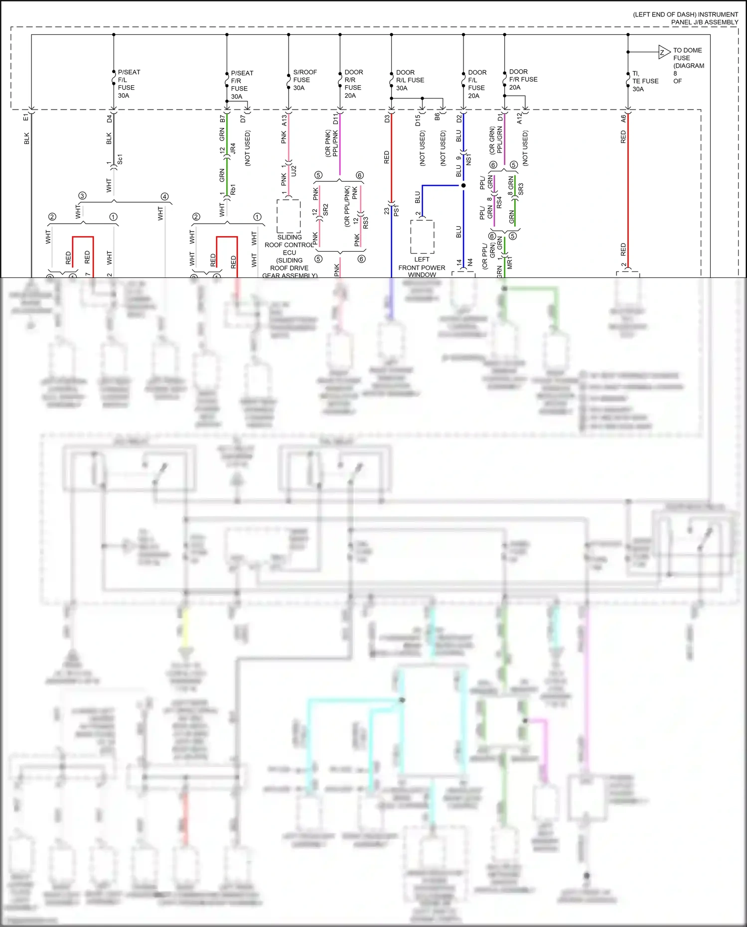 Wiring diagram left headlight assembly for Lexus RX IV facelift (2019-2023) (4 of 4)