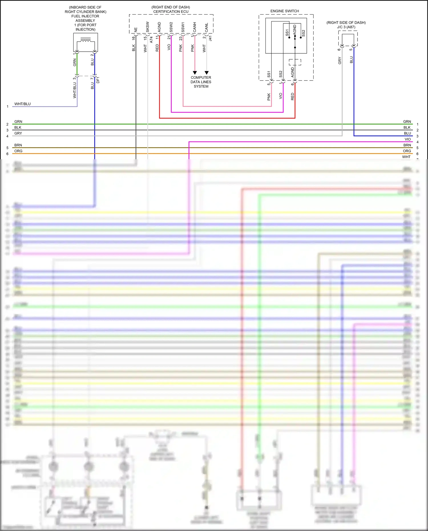 Wiring diagram left paddle shift switch for Lexus RX IV facelift (2019-2023) (4 of 5)