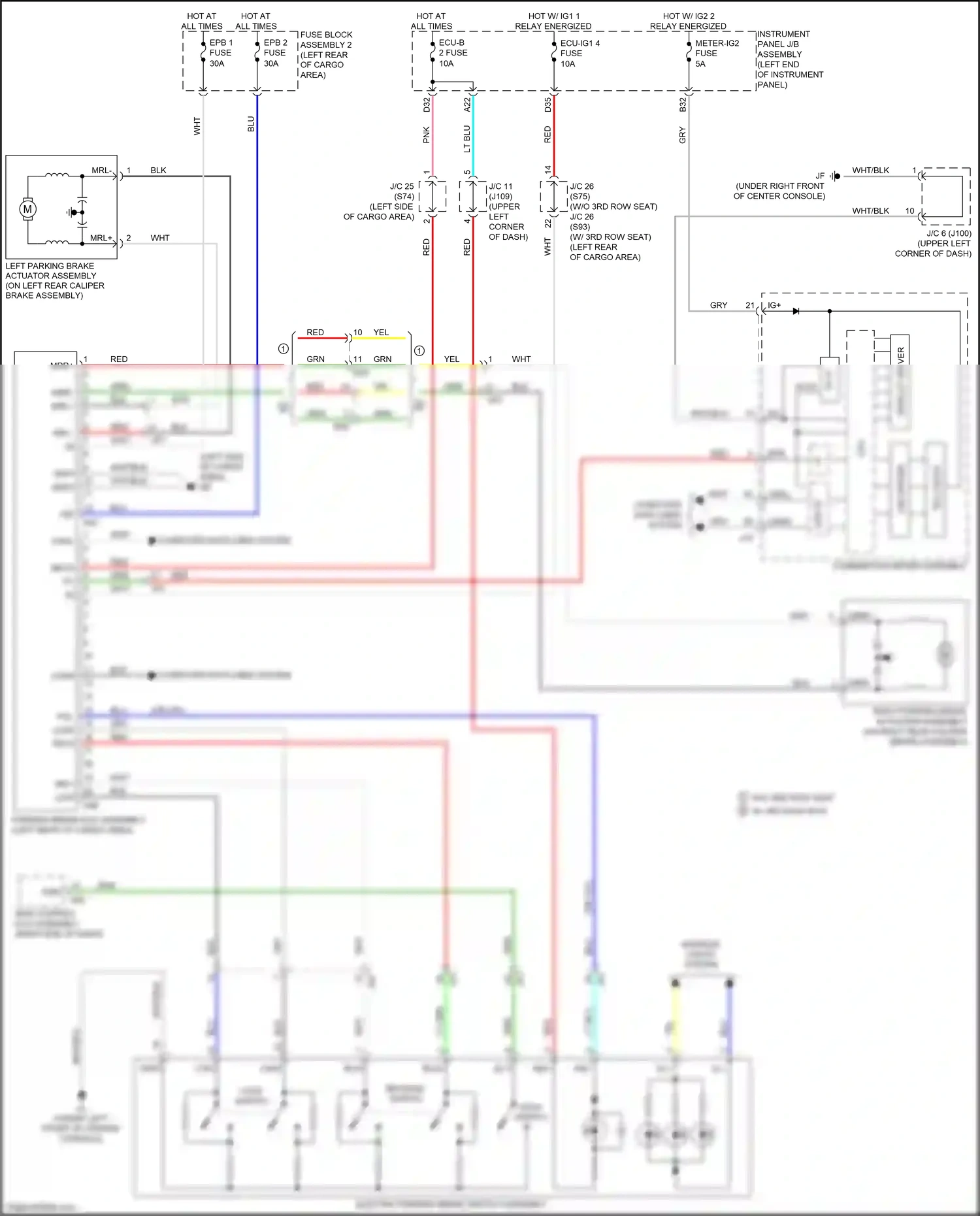 Wiring diagram lock switch for Lexus RX IV facelift (2019-2023) (2 of 2)