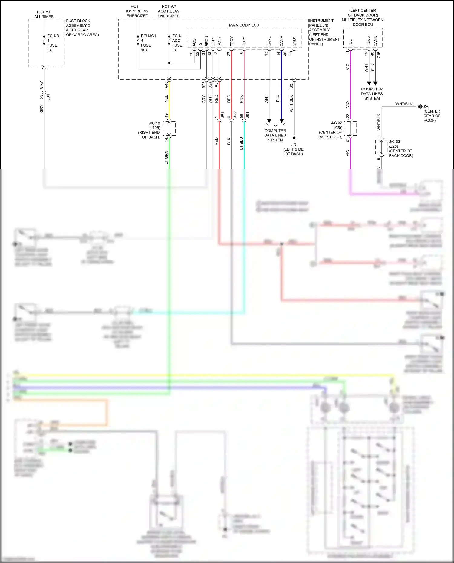 Wiring diagram lt blu for Lexus RX IV facelift (2019-2023) (63 of 157)
