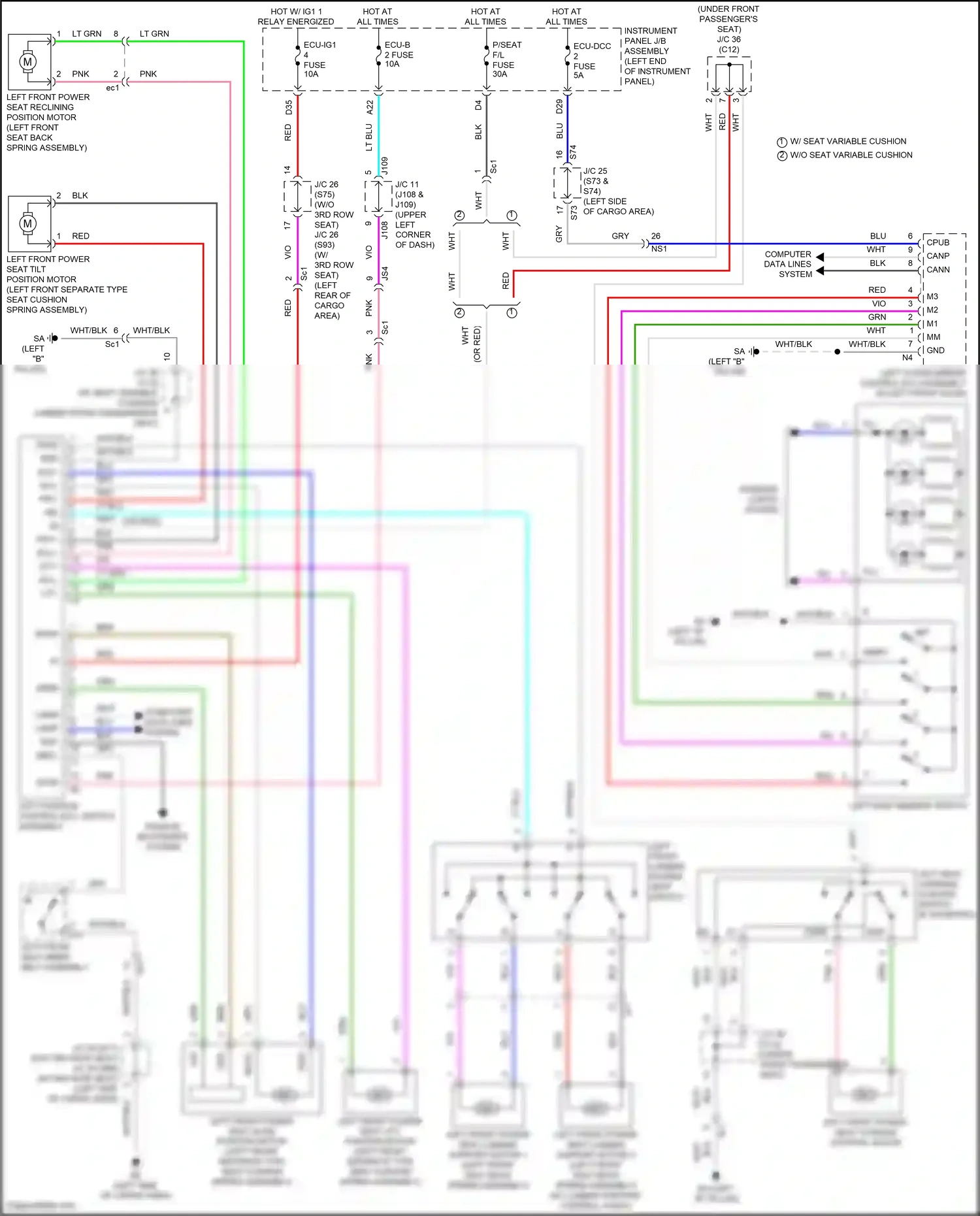 Wiring diagram lt blu for Lexus RX IV facelift (2019-2023) (16 of 157)