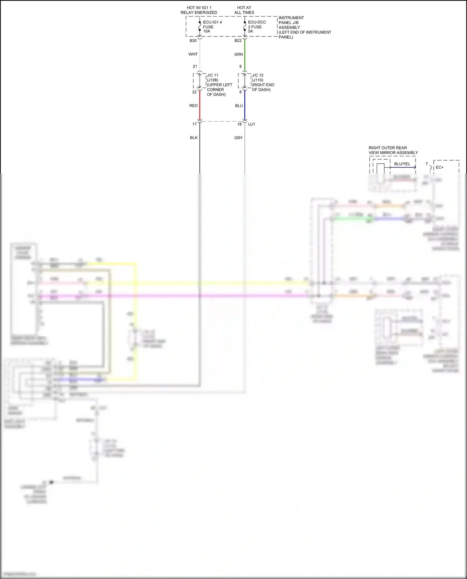 Wiring diagram map light assembly for Lexus RX IV facelift (2019-2023) (2 of 15)