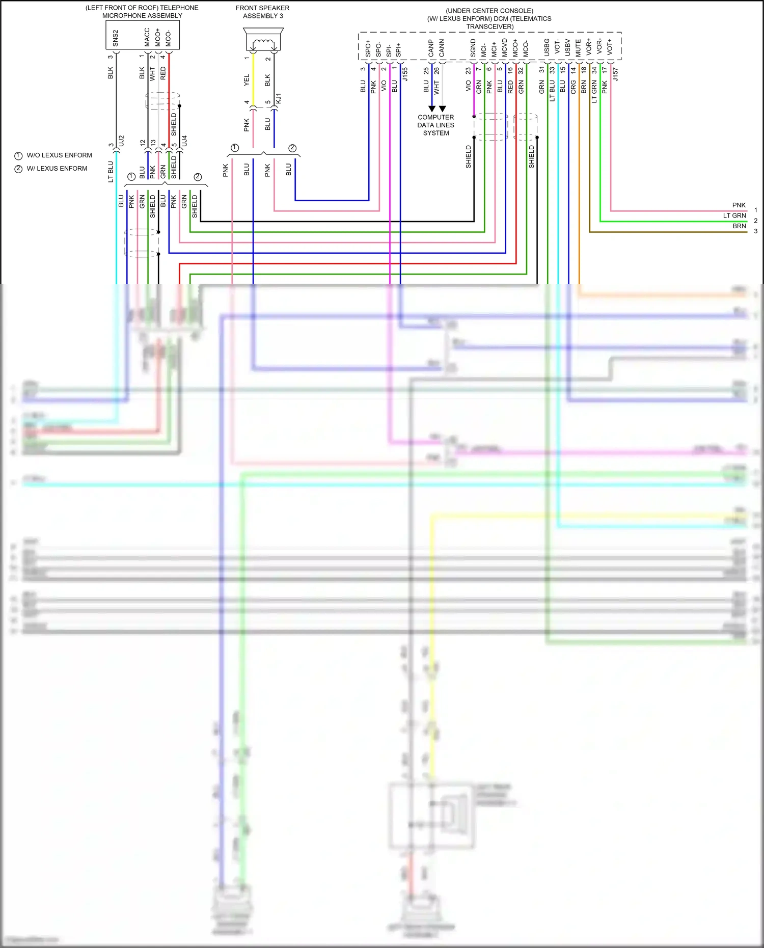 Wiring diagram mci- for Lexus RX IV facelift (2019-2023) (1 of 4)