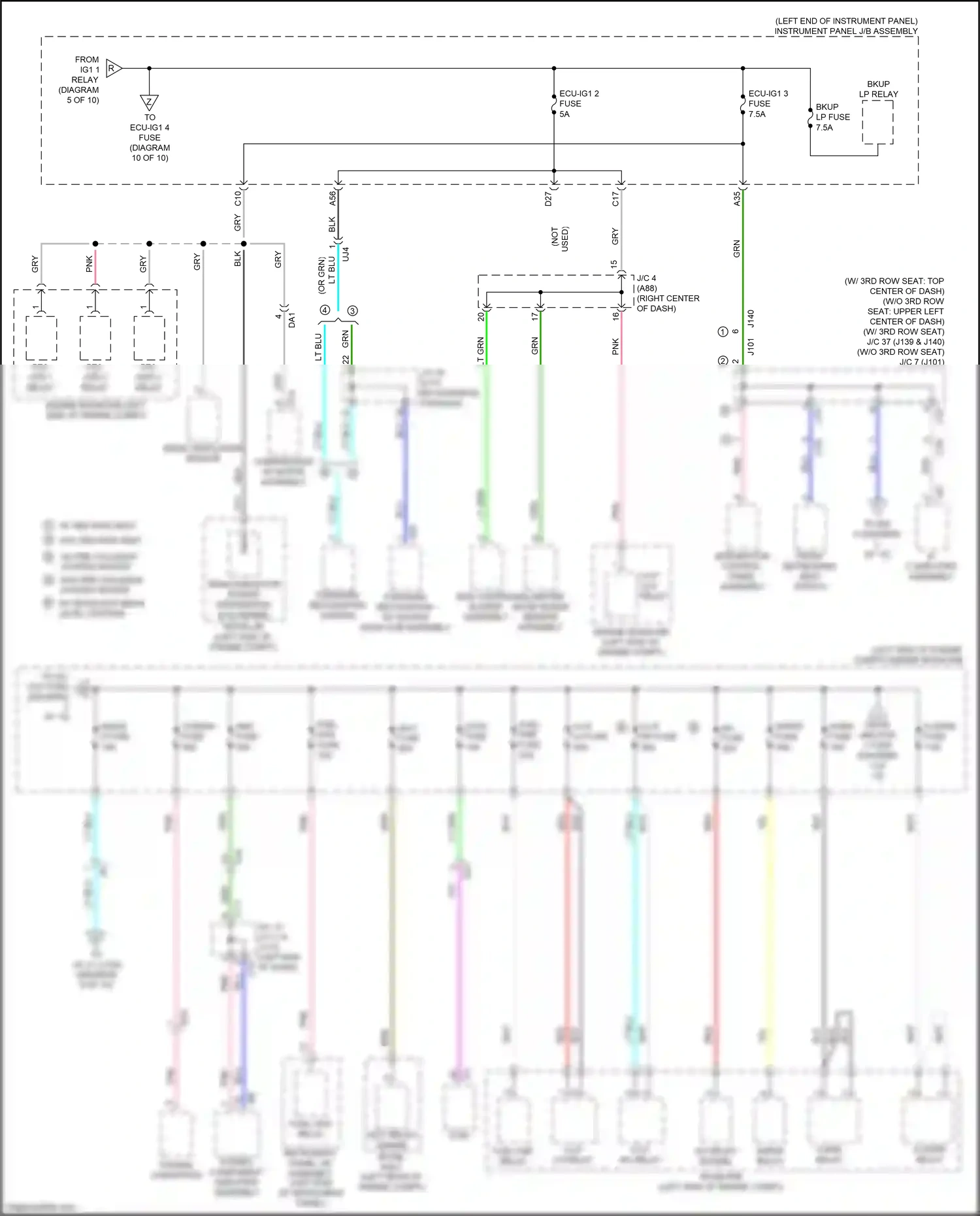 Wiring diagram millimeter wave radar sensor assembly for Lexus RX IV facelift (2019-2023) (6 of 7)