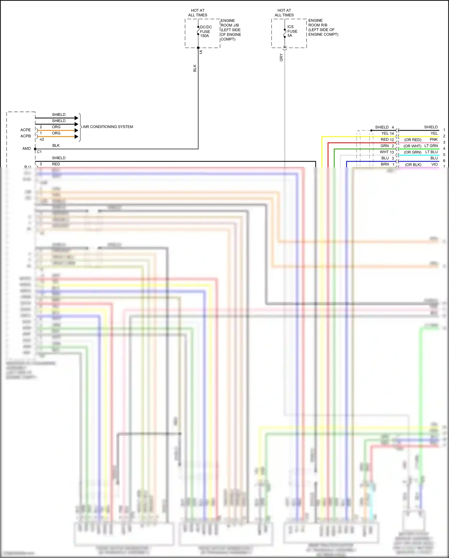 Wiring diagram org/lt blu for Lexus RX IV facelift (2019-2023) (1 of 2)