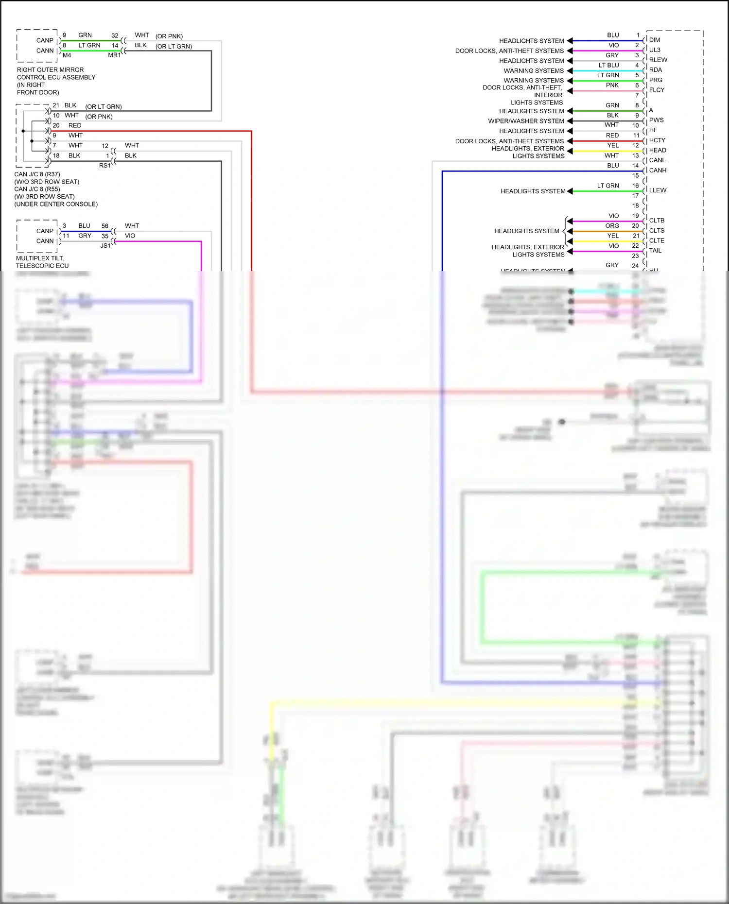 Wiring diagram red for Lexus RX IV facelift (2019-2023) (22 of 186)