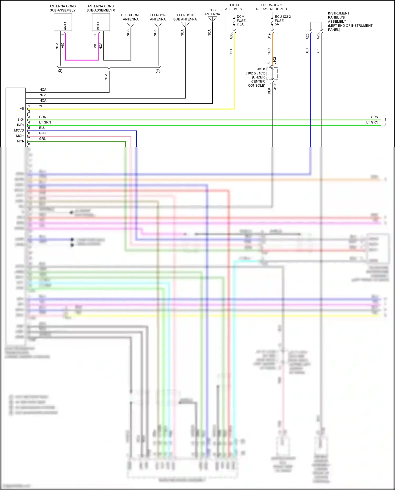 Wiring diagram red for Lexus RX IV facelift (2019-2023) (100 of 186)