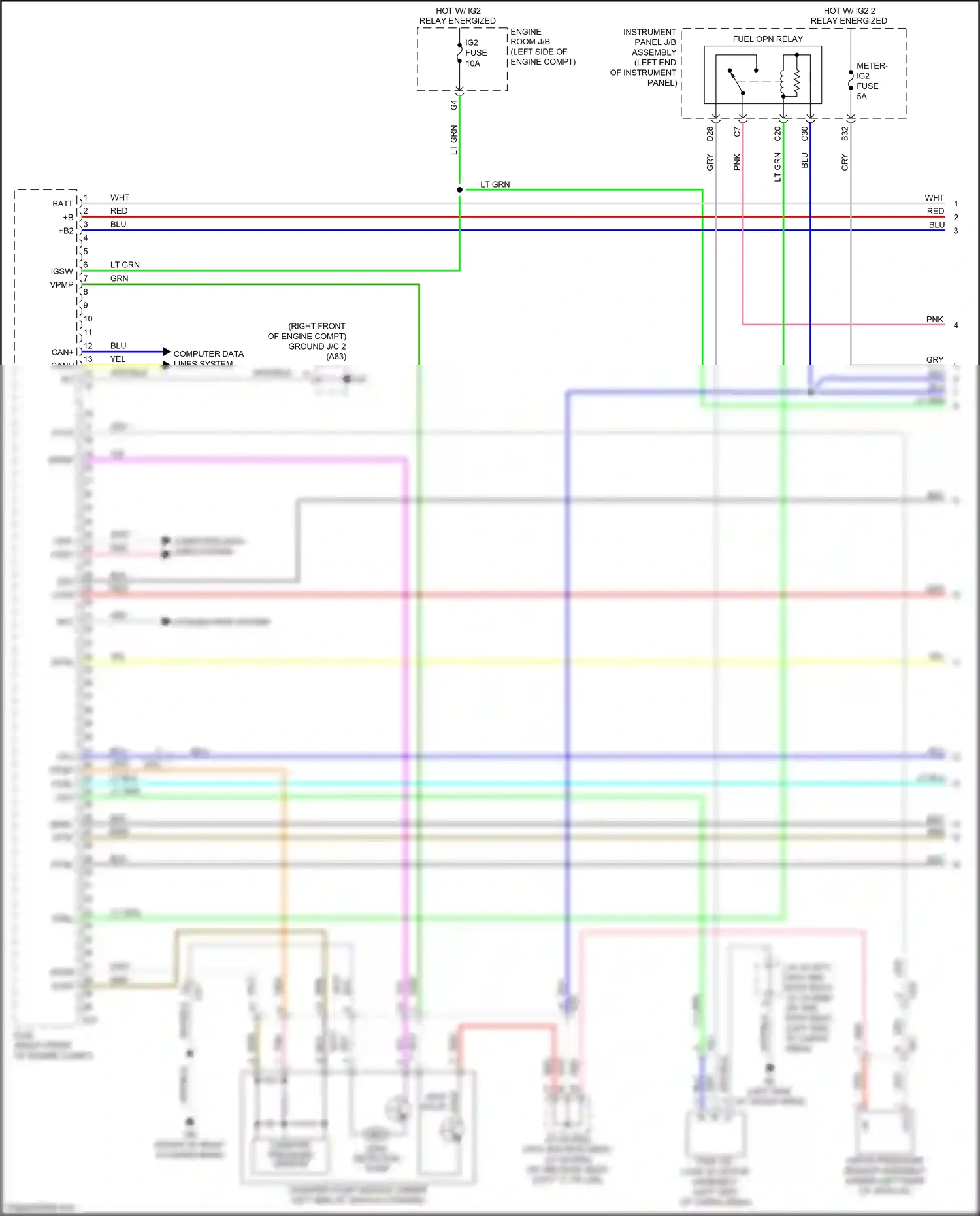 Wiring diagram red for Lexus RX IV facelift (2019-2023) (182 of 186)