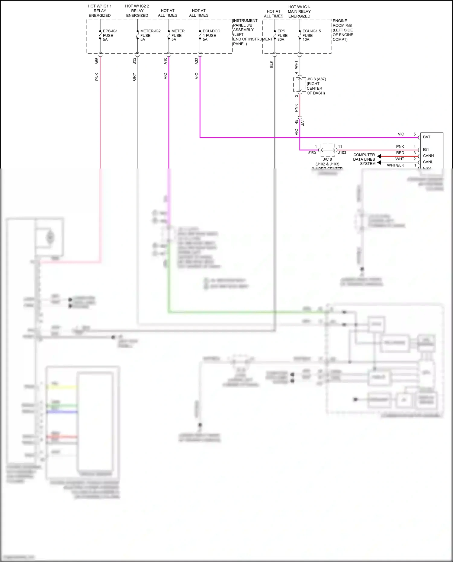 Wiring diagram relay energized for Lexus RX IV facelift (2019-2023) (23 of 78)