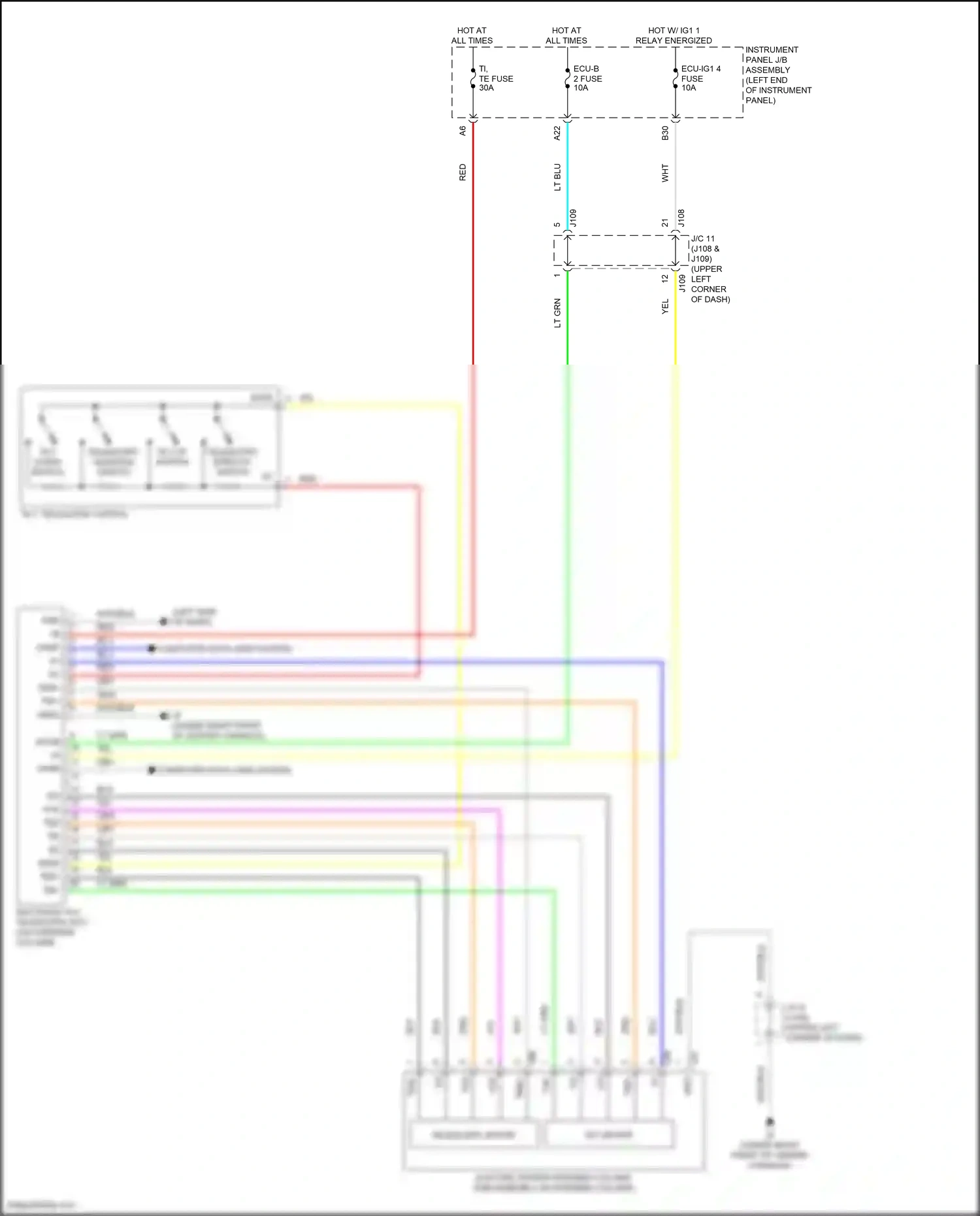 Wiring diagram relay energized for Lexus RX IV facelift (2019-2023) (28 of 78)