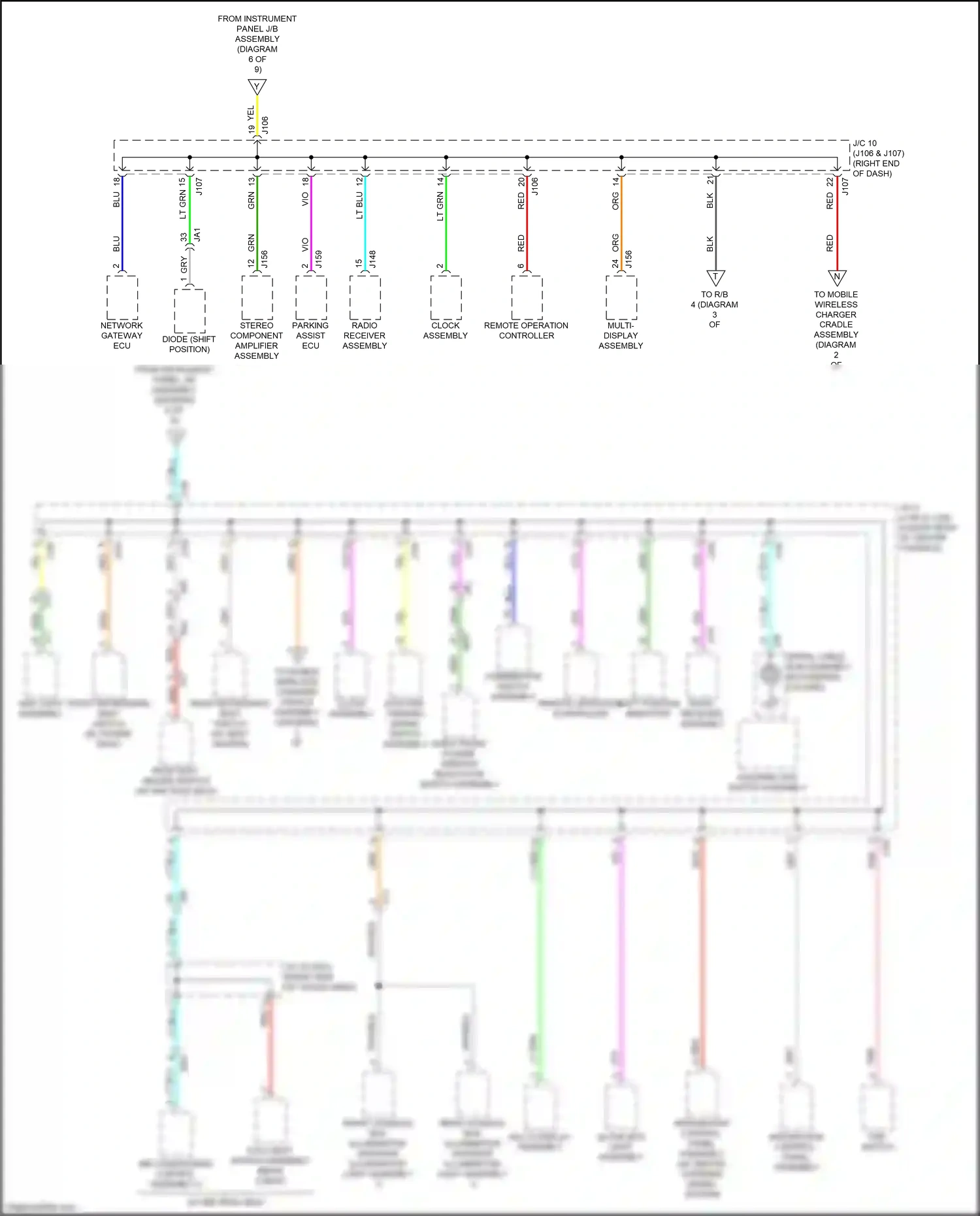 Wiring diagram remote operation controller for Lexus RX IV facelift (2019-2023) (7 of 13)