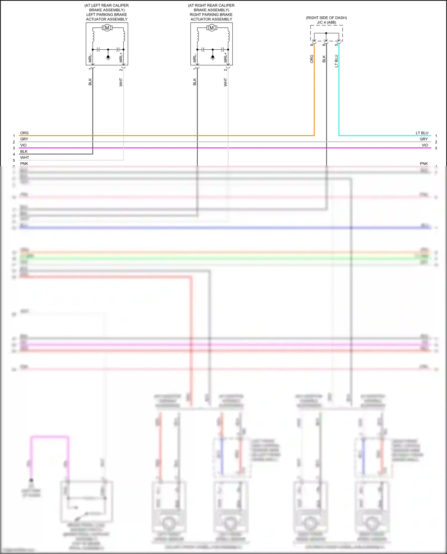 Wiring diagram right front speed sensor for Lexus RX IV facelift (2019-2023) (1 of 3)