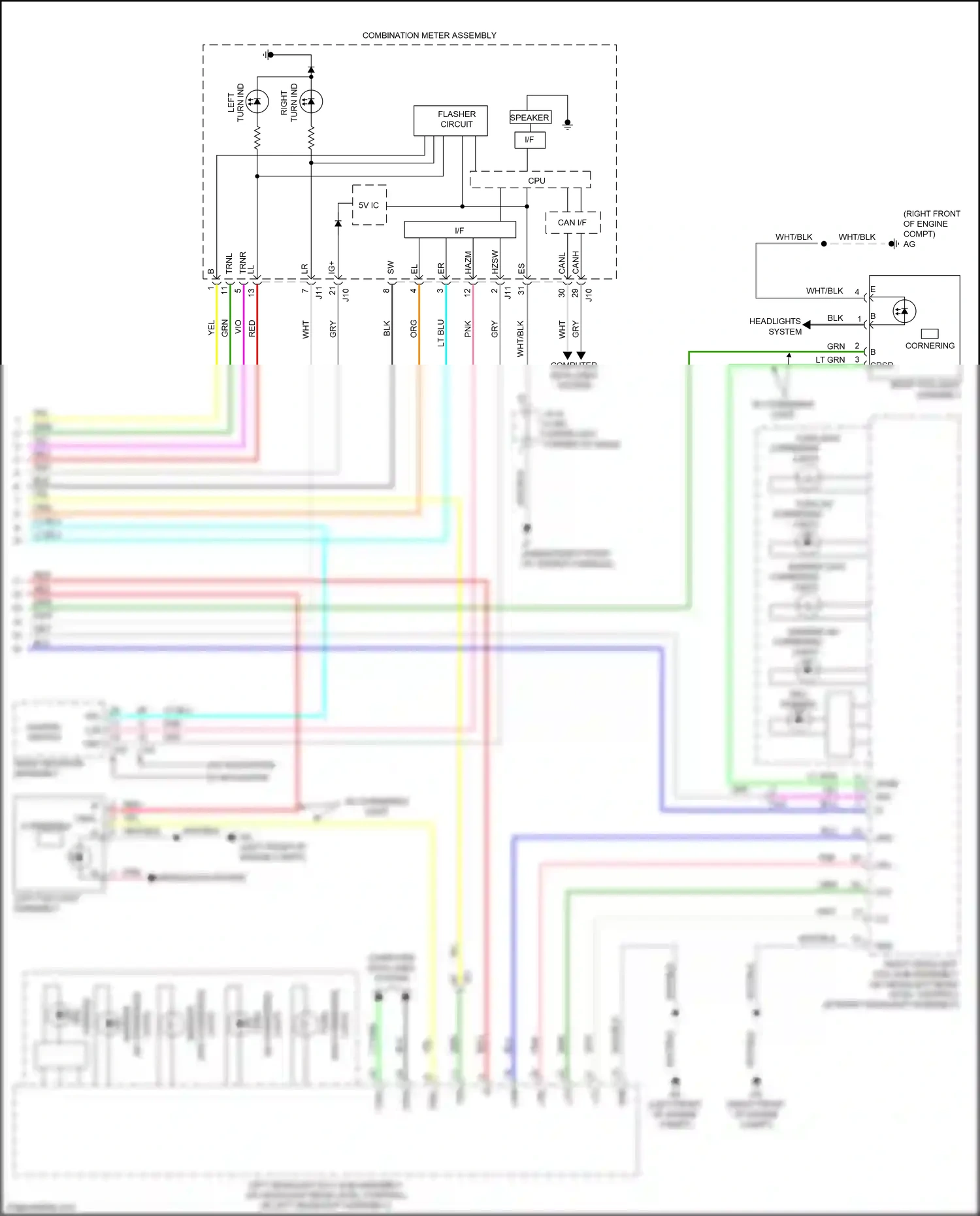 Wiring diagram right headlight ecu sub-assembly for Lexus RX IV facelift (2019-2023) (3 of 12)