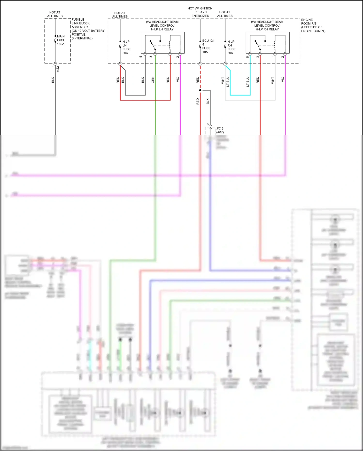 Wiring diagram right rear height control sensor sub-assembly for Lexus RX IV facelift (2019-2023) (1 of 1)