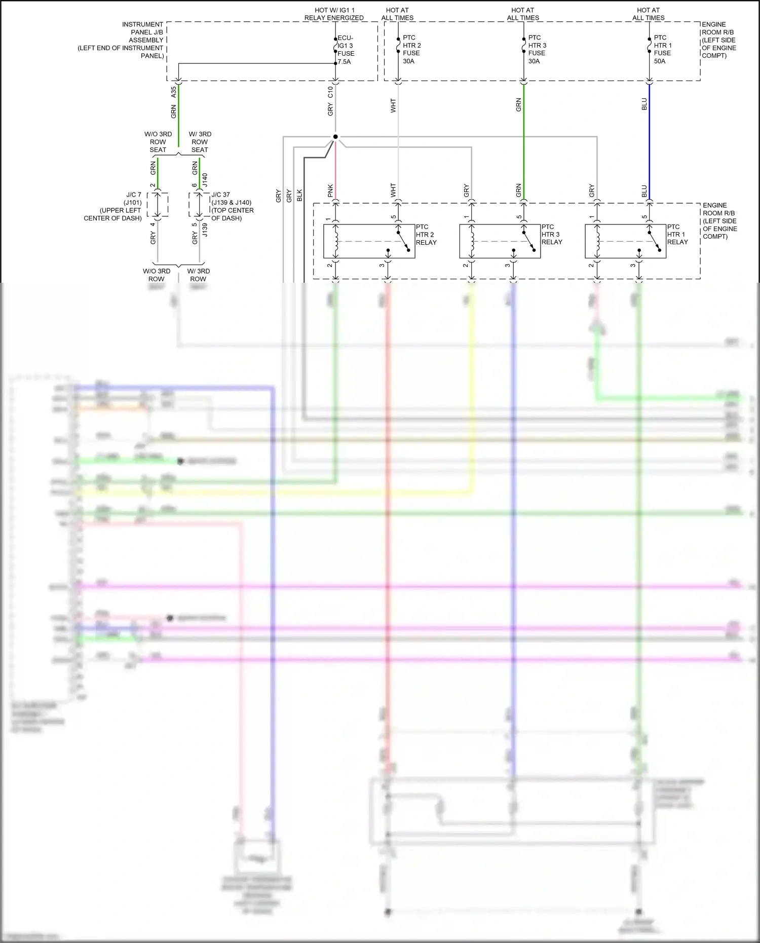 Wiring diagram seats system for Lexus RX IV facelift (2019-2023) (2 of 8)