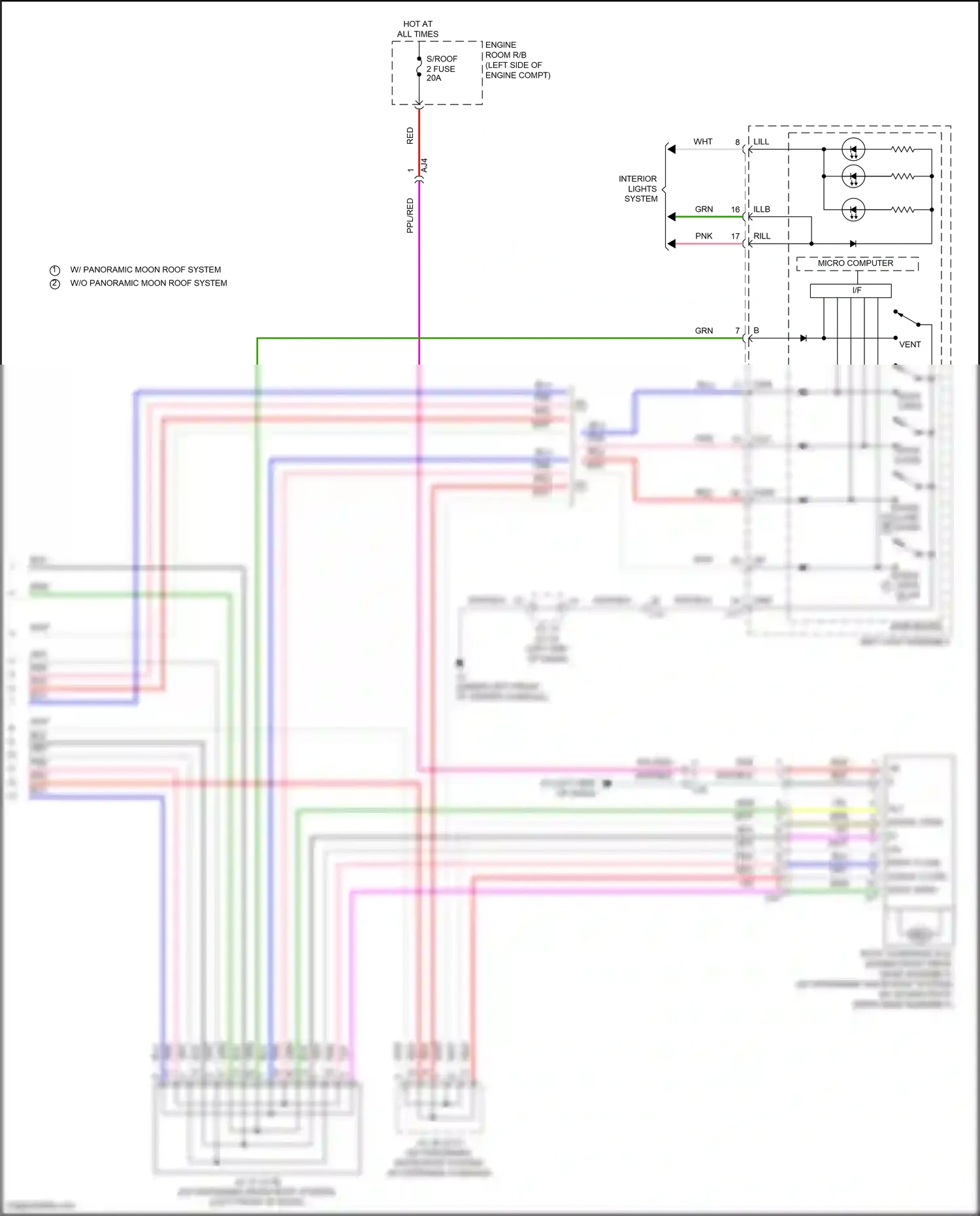 Wiring diagram shade open for Lexus RX IV facelift (2019-2023) (1 of 1)