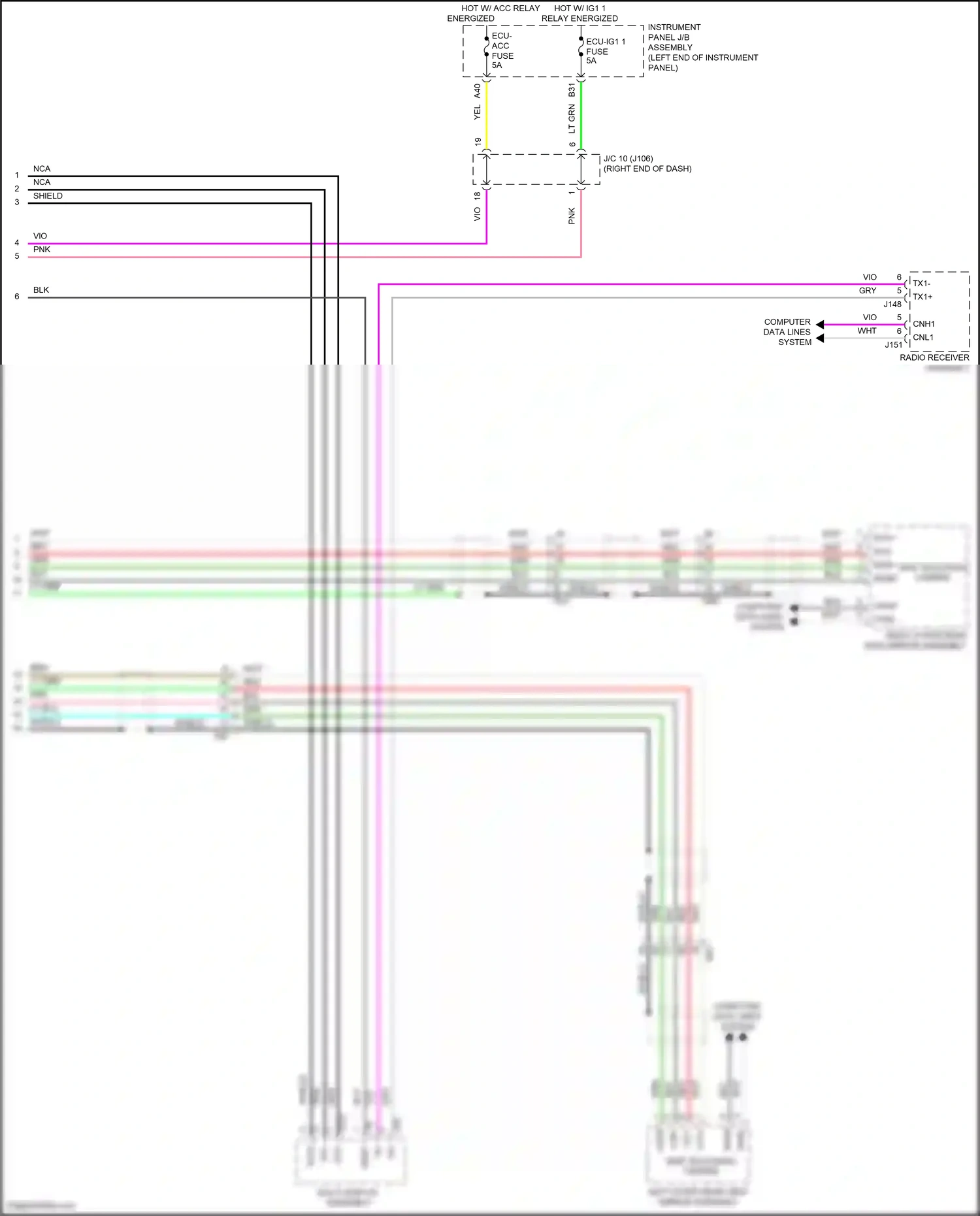 Wiring diagram side television camera for Lexus RX IV facelift (2019-2023) (2 of 3)