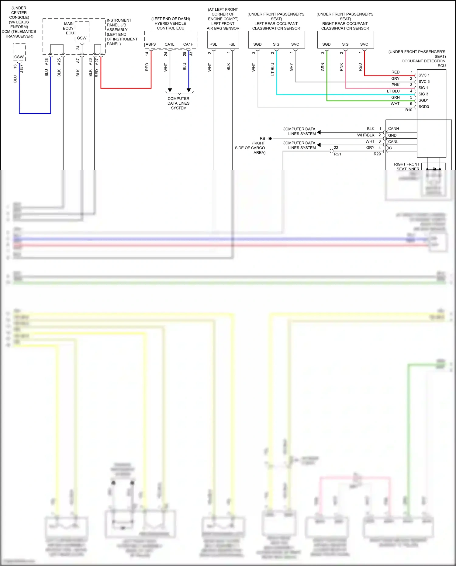 Wiring diagram sr- for Lexus RX IV facelift (2019-2023) (4 of 5)