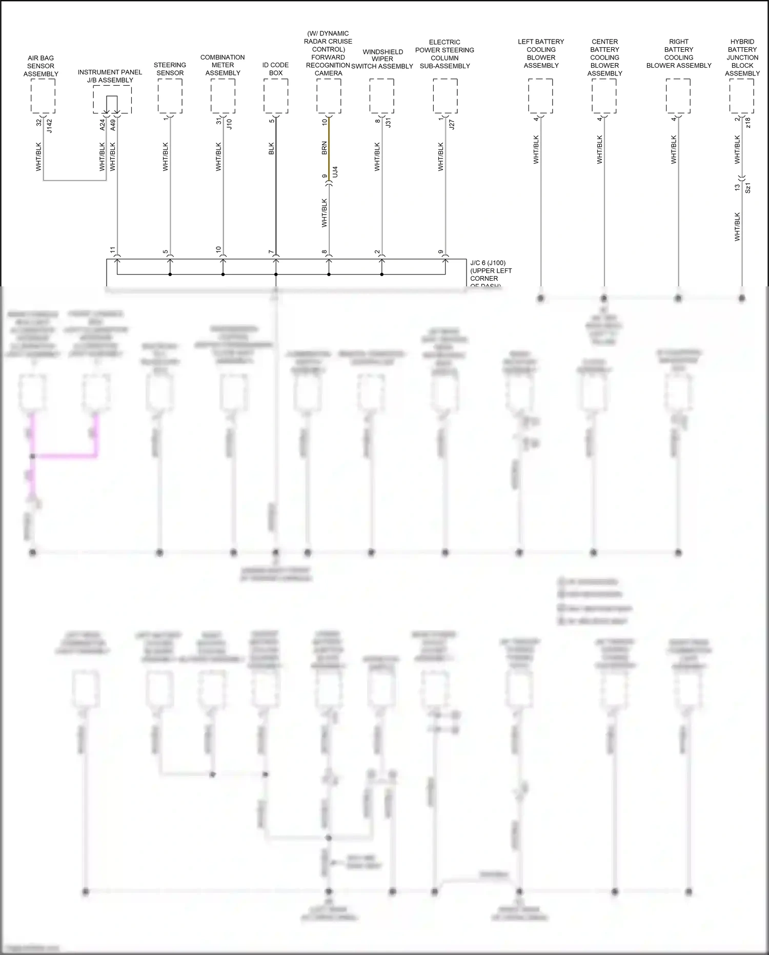 Wiring diagram steering sensor for Lexus RX IV facelift (2019-2023) (3 of 8)