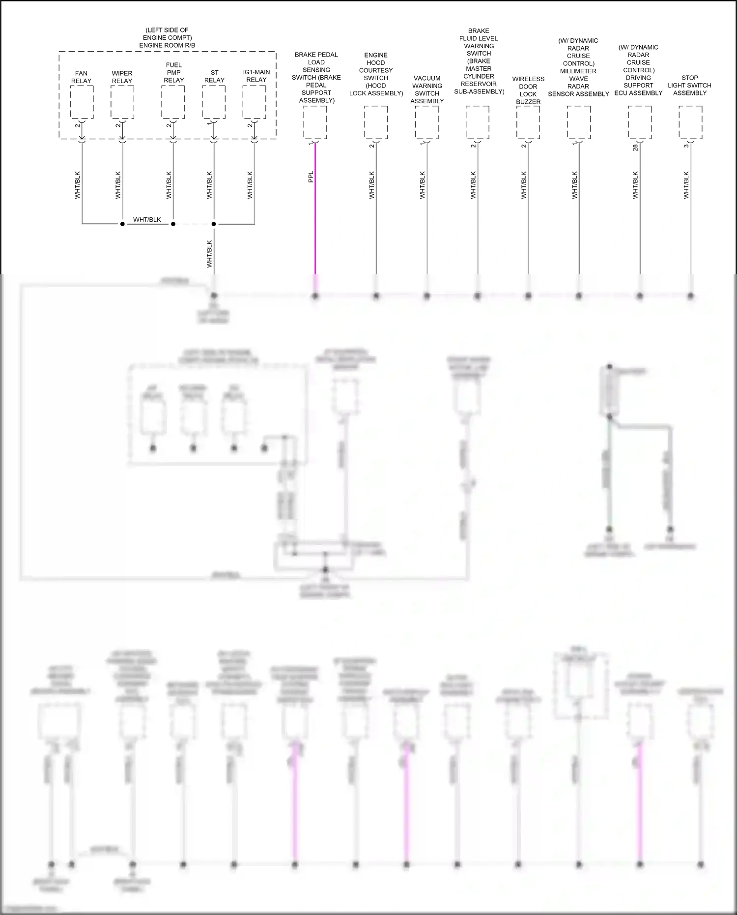 Wiring diagram stop light switch assembly for Lexus RX IV facelift (2019-2023) (6 of 11)