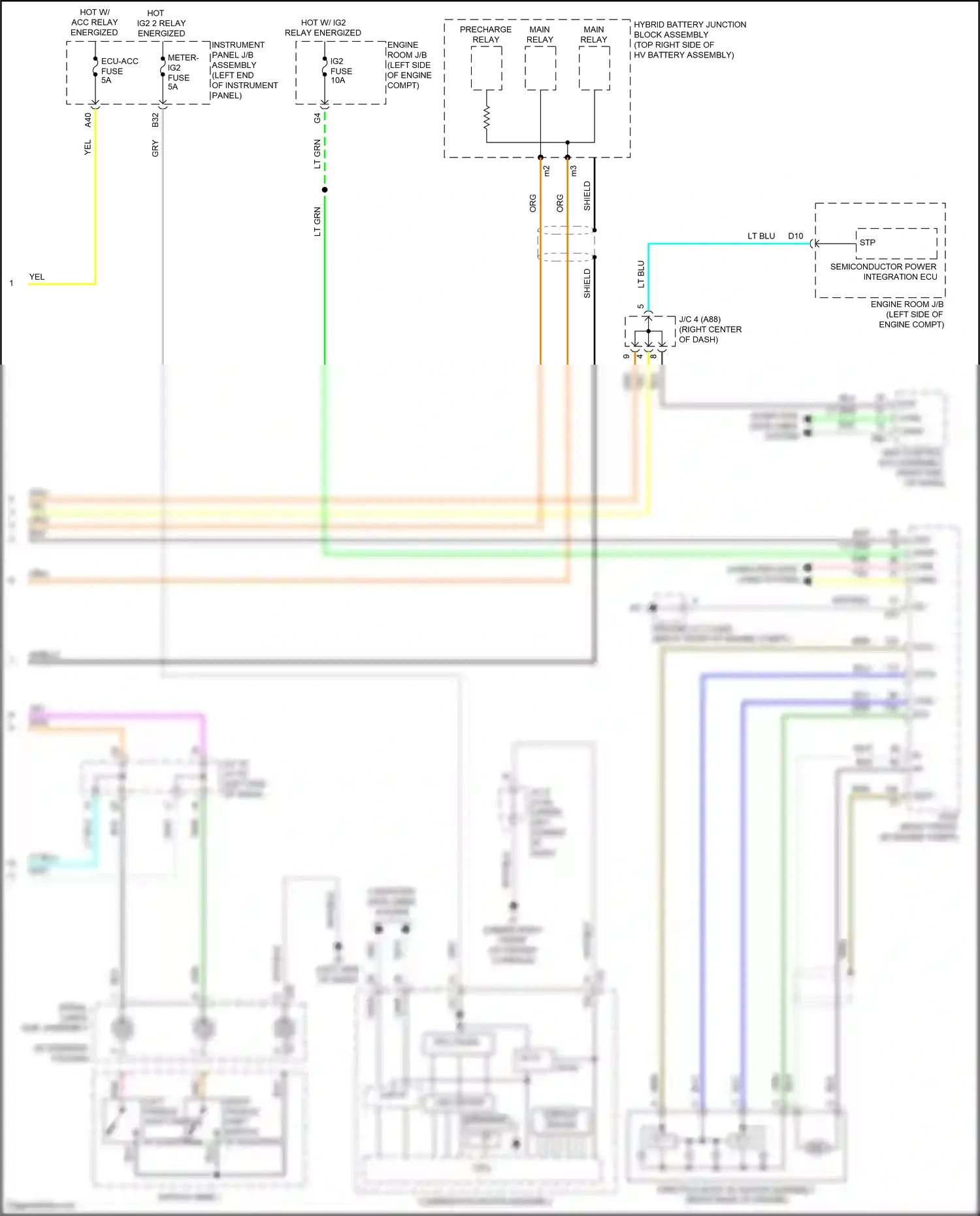 Wiring diagram switch wire 1 for Lexus RX IV facelift (2019-2023) (4 of 6)