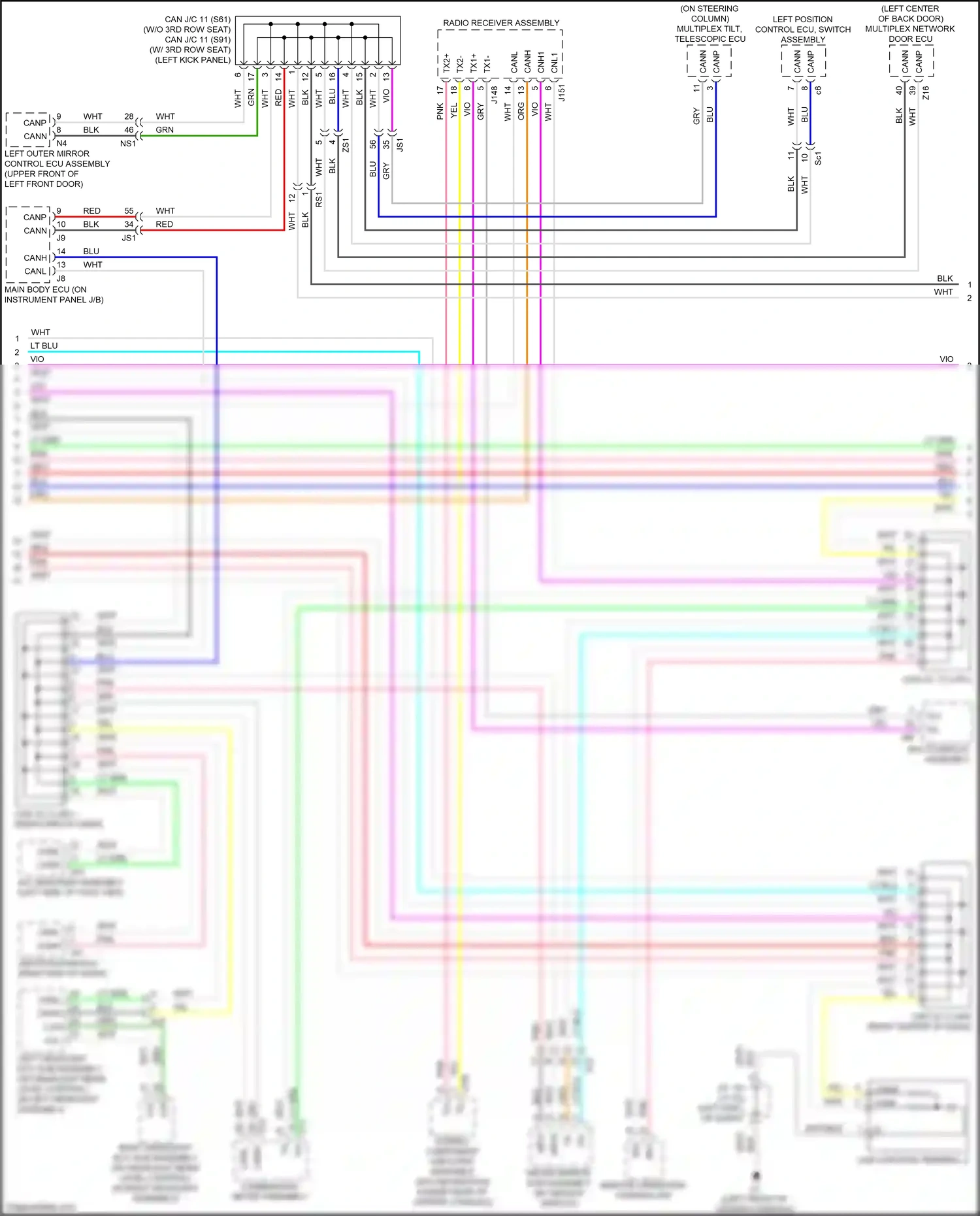 Wiring diagram w/ headlight beam level control for Lexus RX IV facelift (2019-2023) (1 of 11)