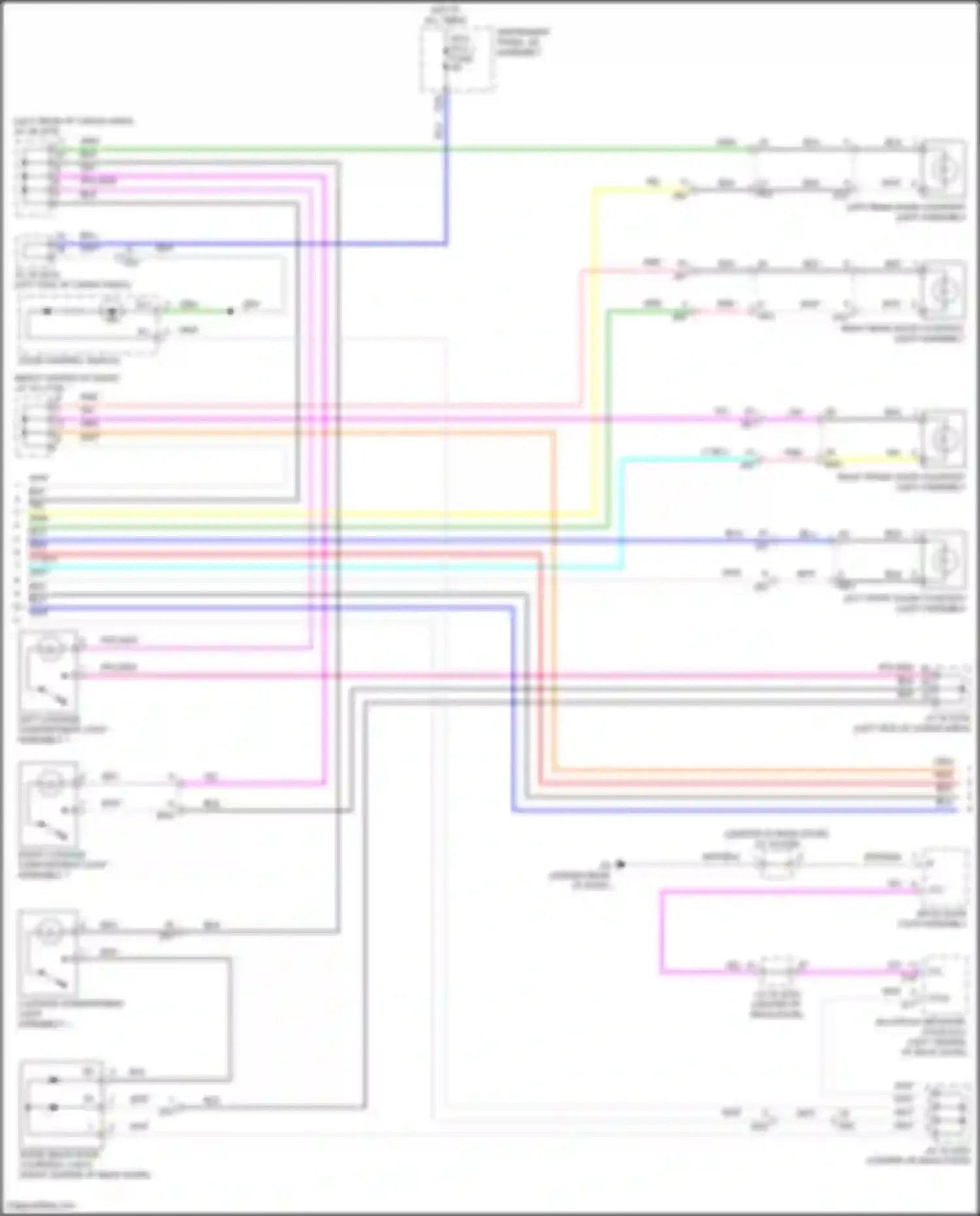RX Lexus IV (2015-2019): Courtesy lamps circuit (3 of 4)