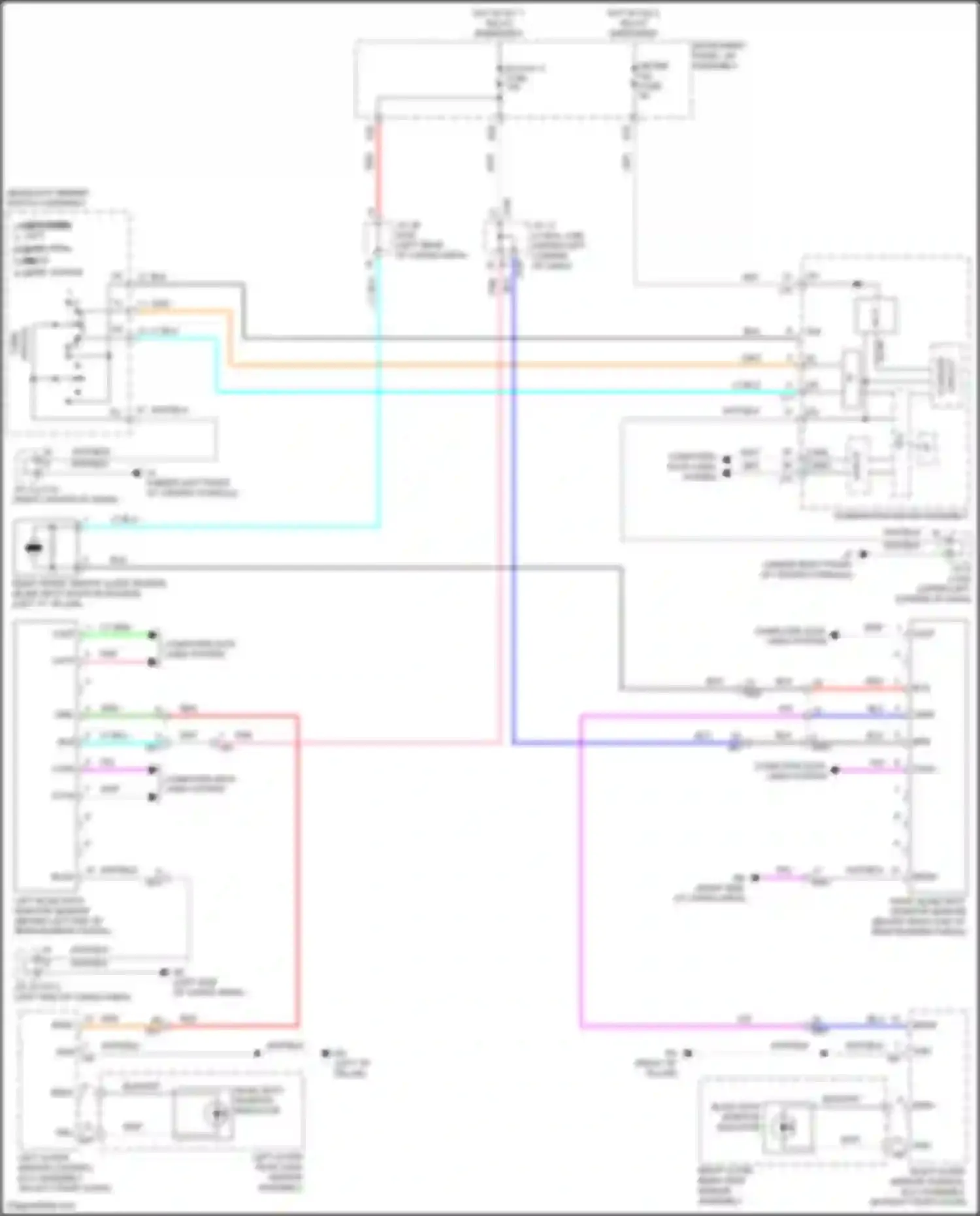RX Lexus IV (2015-2019): Blind spot monitoring circuit