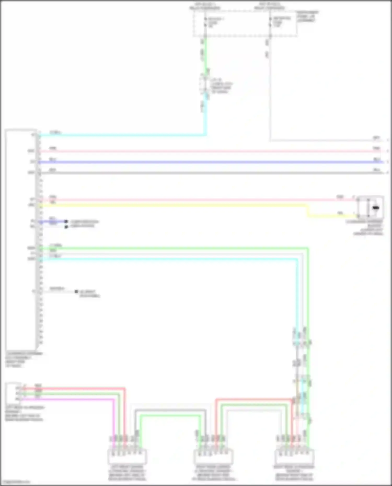 RX Lexus IV (2015-2019): Rear sonar circuit (1 of 2)