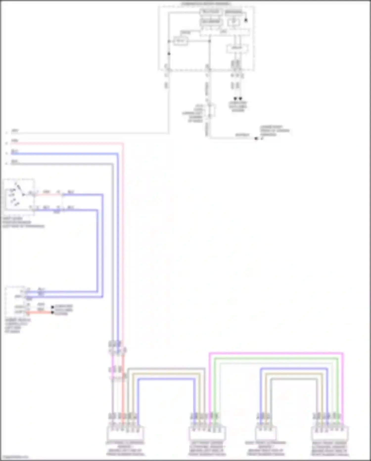 RX Lexus IV (2015-2019): Rear sonar circuit (2 of 2)