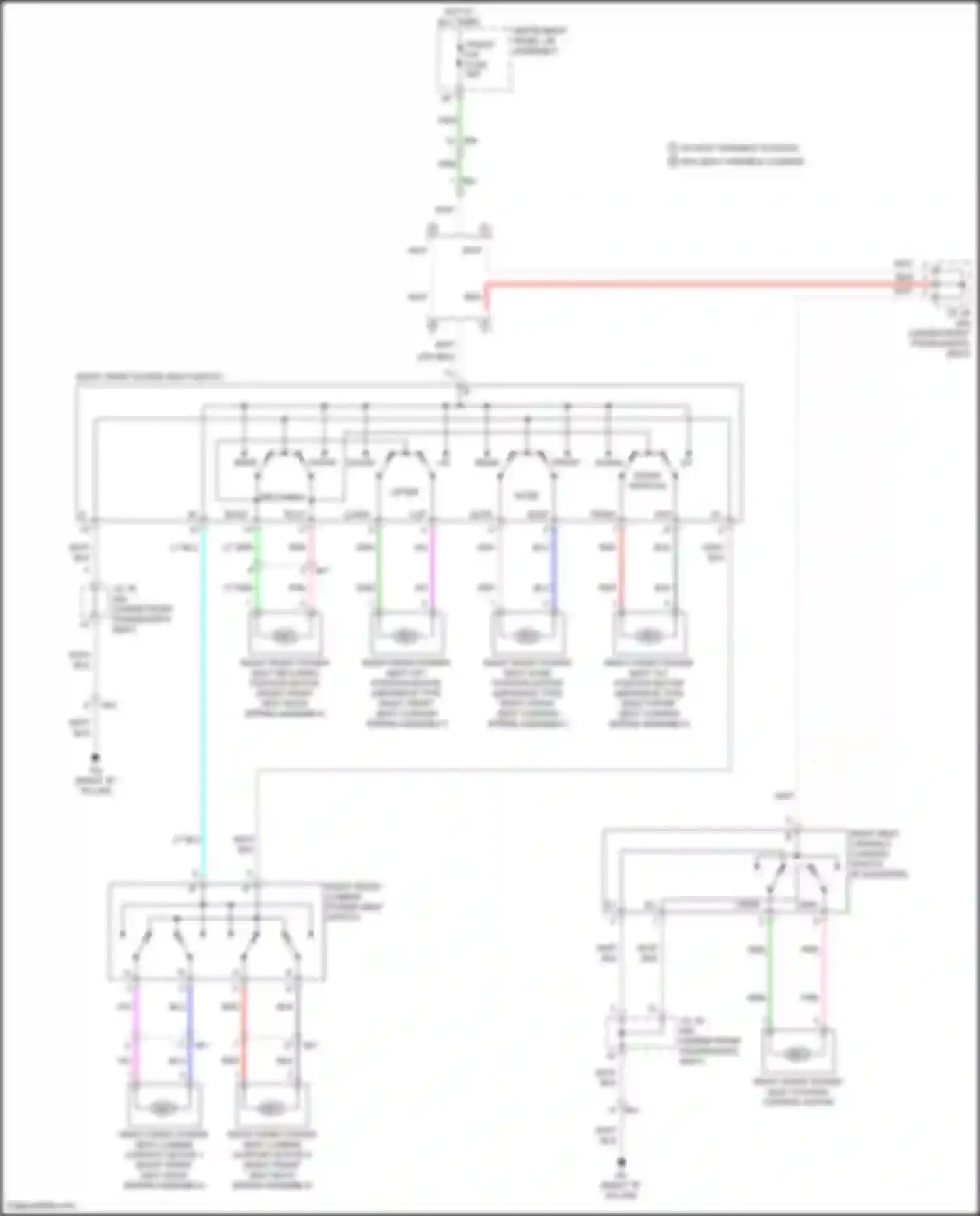 RX Lexus IV (2015-2019): Passenger power seat circuit