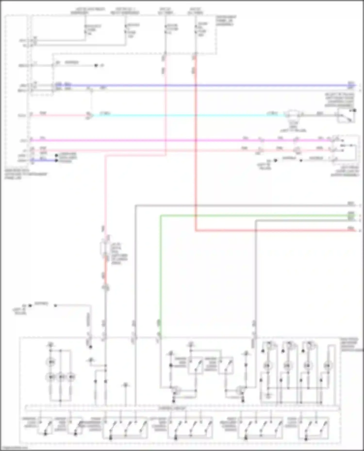 RX Lexus IV (2015-2019): Power windows circuit (1 of 3)