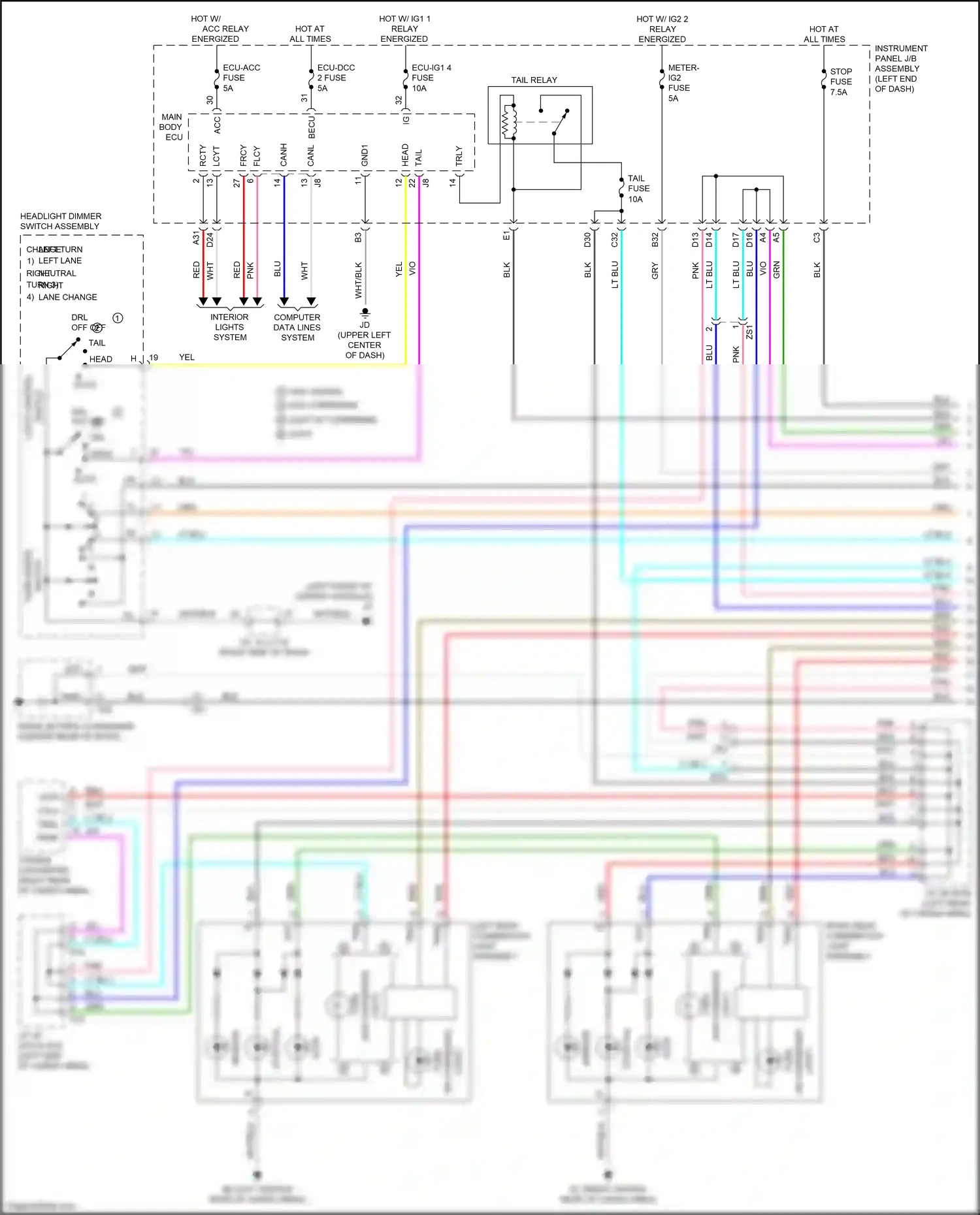 Wiring diagram brn for Lexus RX IV (2015-2019) (14 of 79)