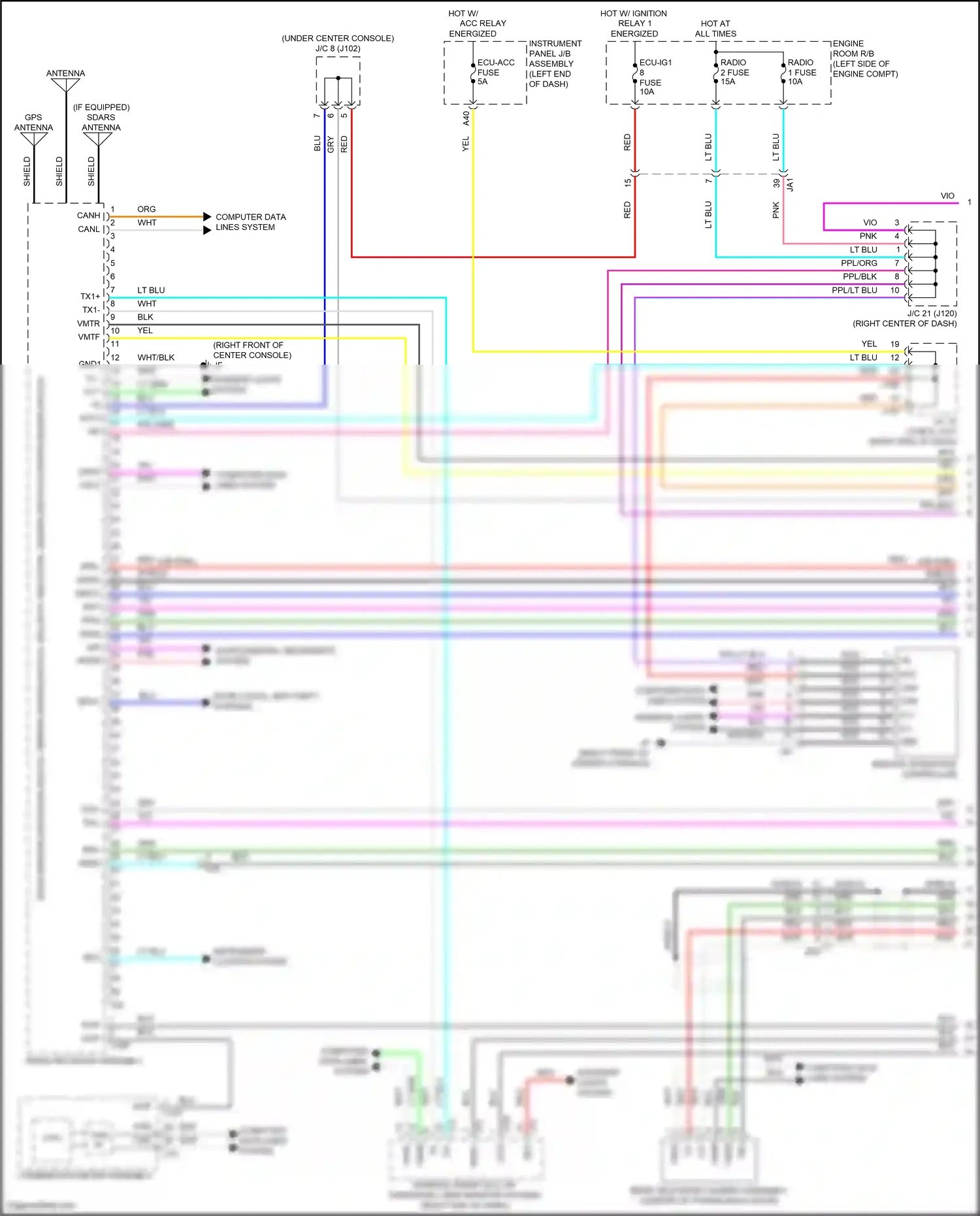 Wiring diagram can cpu i/f for Lexus RX IV (2015-2019) (3 of 3)