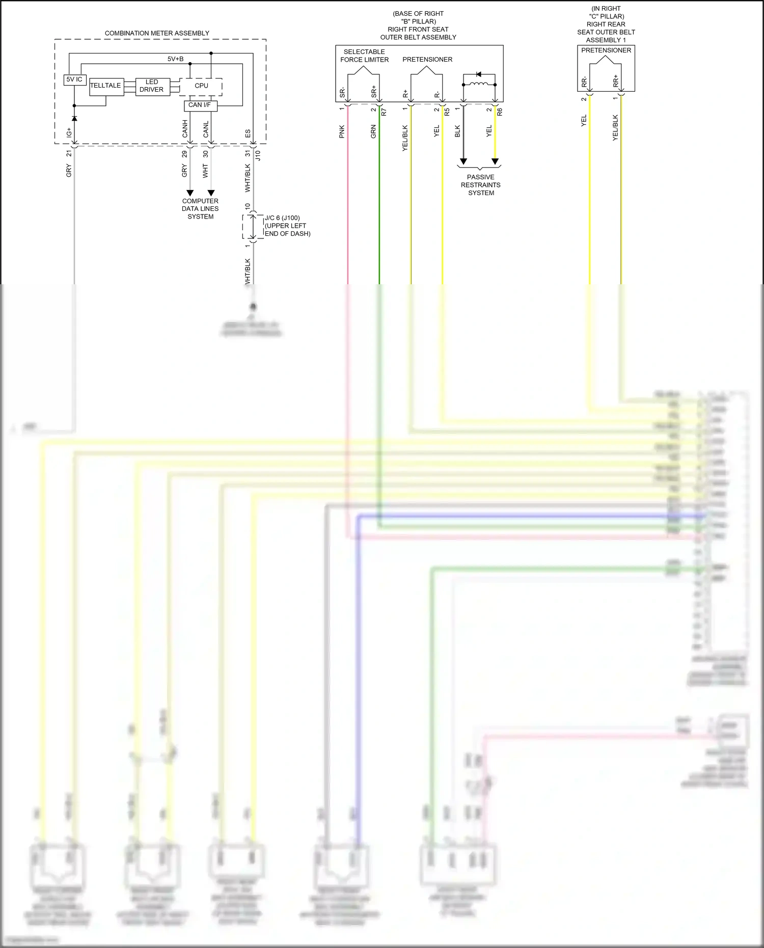 Wiring diagram combination meter assembly for Lexus RX IV (2015-2019) (42 of 43)