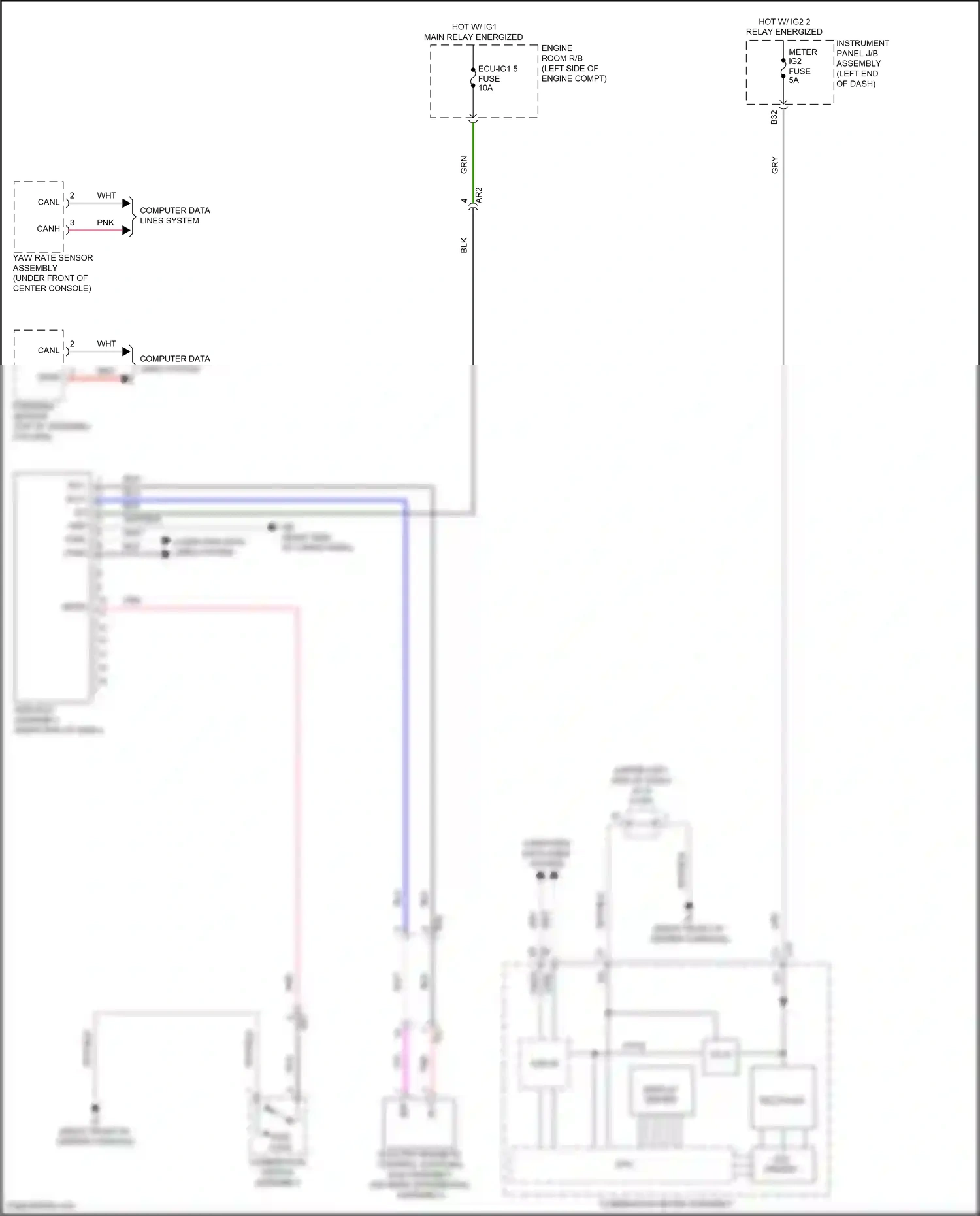 Wiring diagram combination meter assembly for Lexus RX IV (2015-2019) (1 of 43)