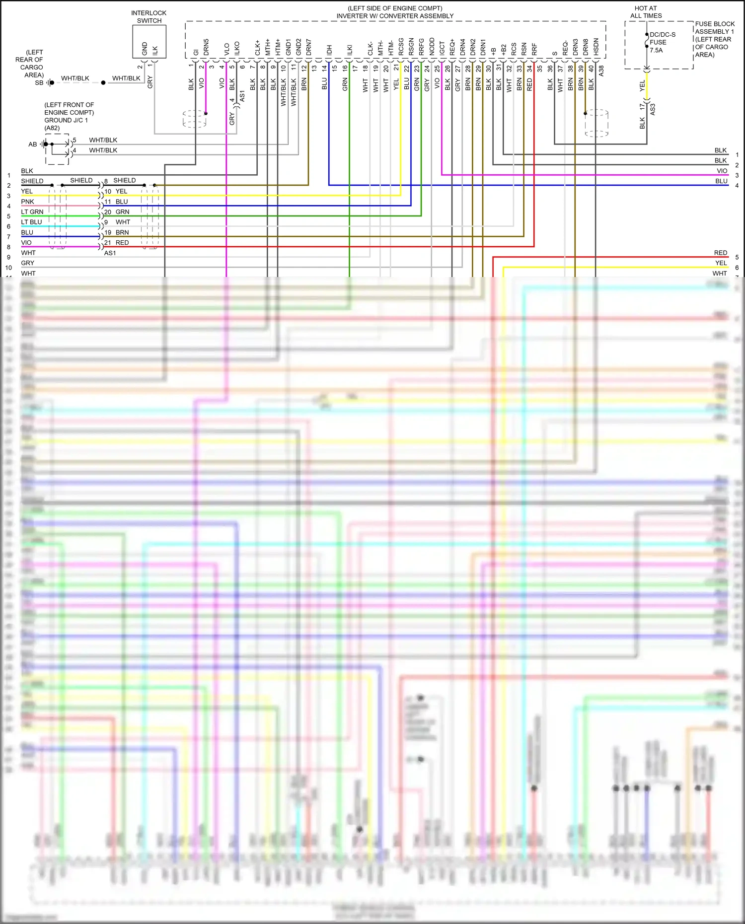 Wiring diagram data lines for Lexus RX IV (2015-2019) (3 of 3)