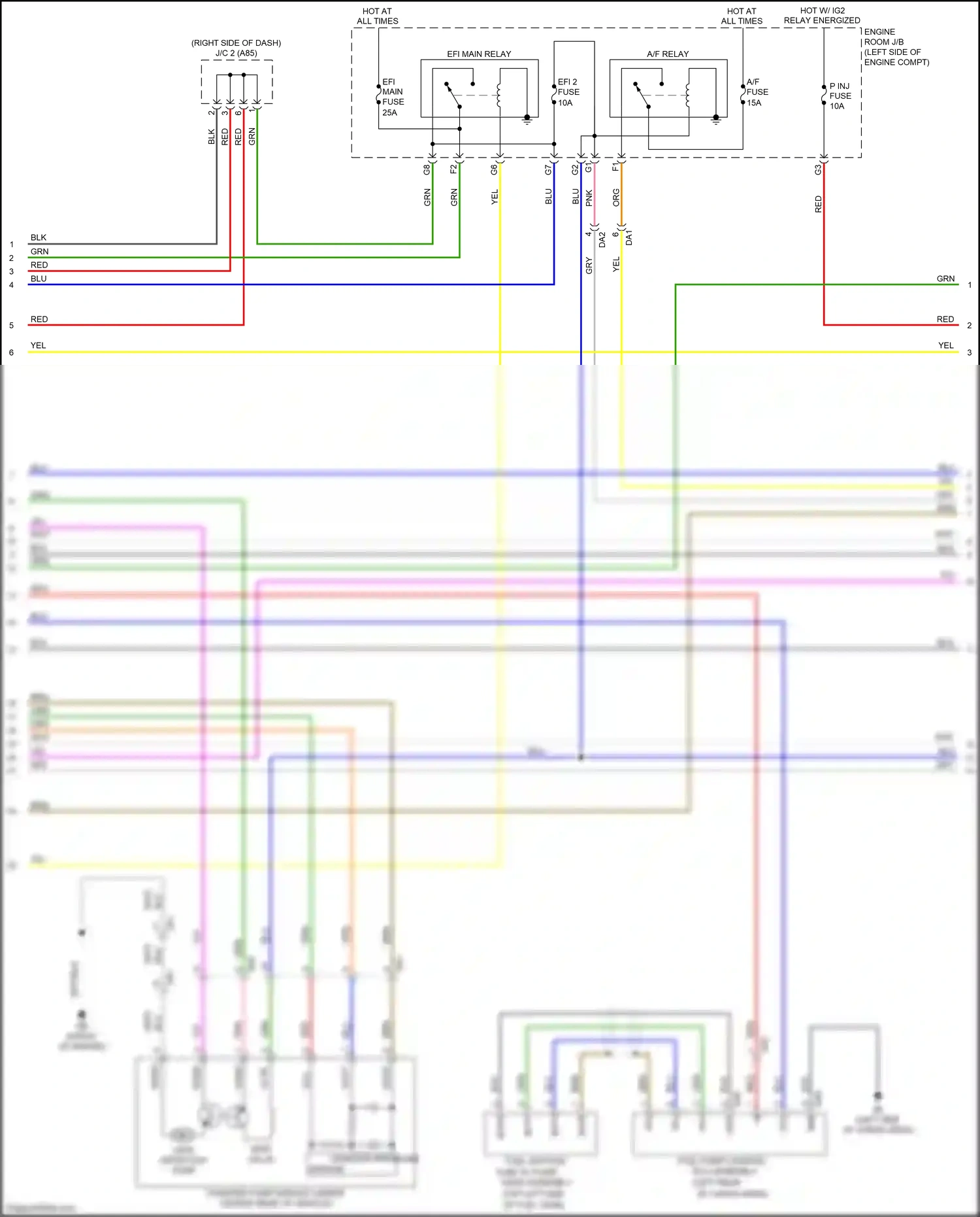 Wiring diagram efi main relay for Lexus RX IV (2015-2019) (6 of 7)