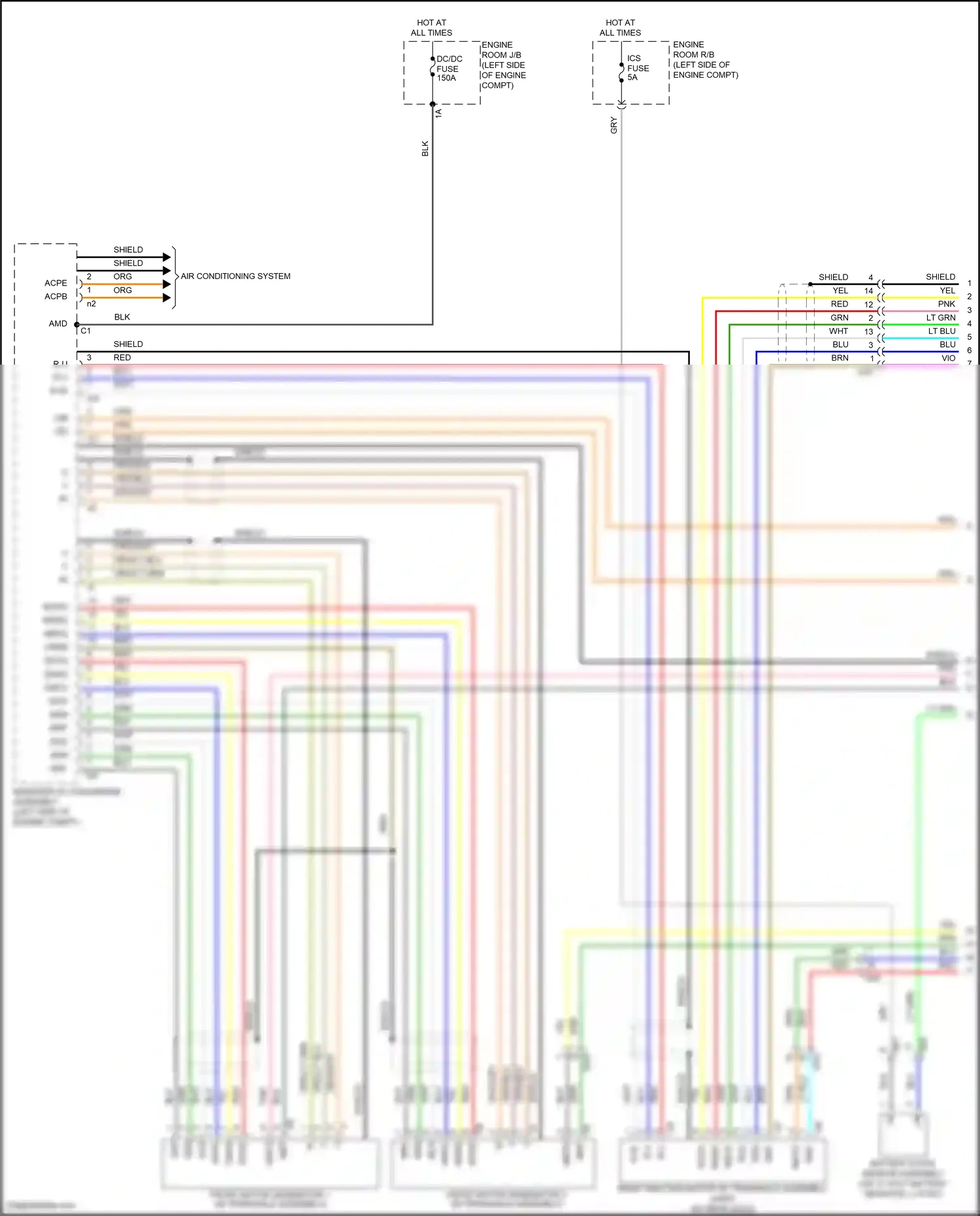 Wiring diagram engine room j/b for Lexus RX IV (2015-2019) (17 of 27)