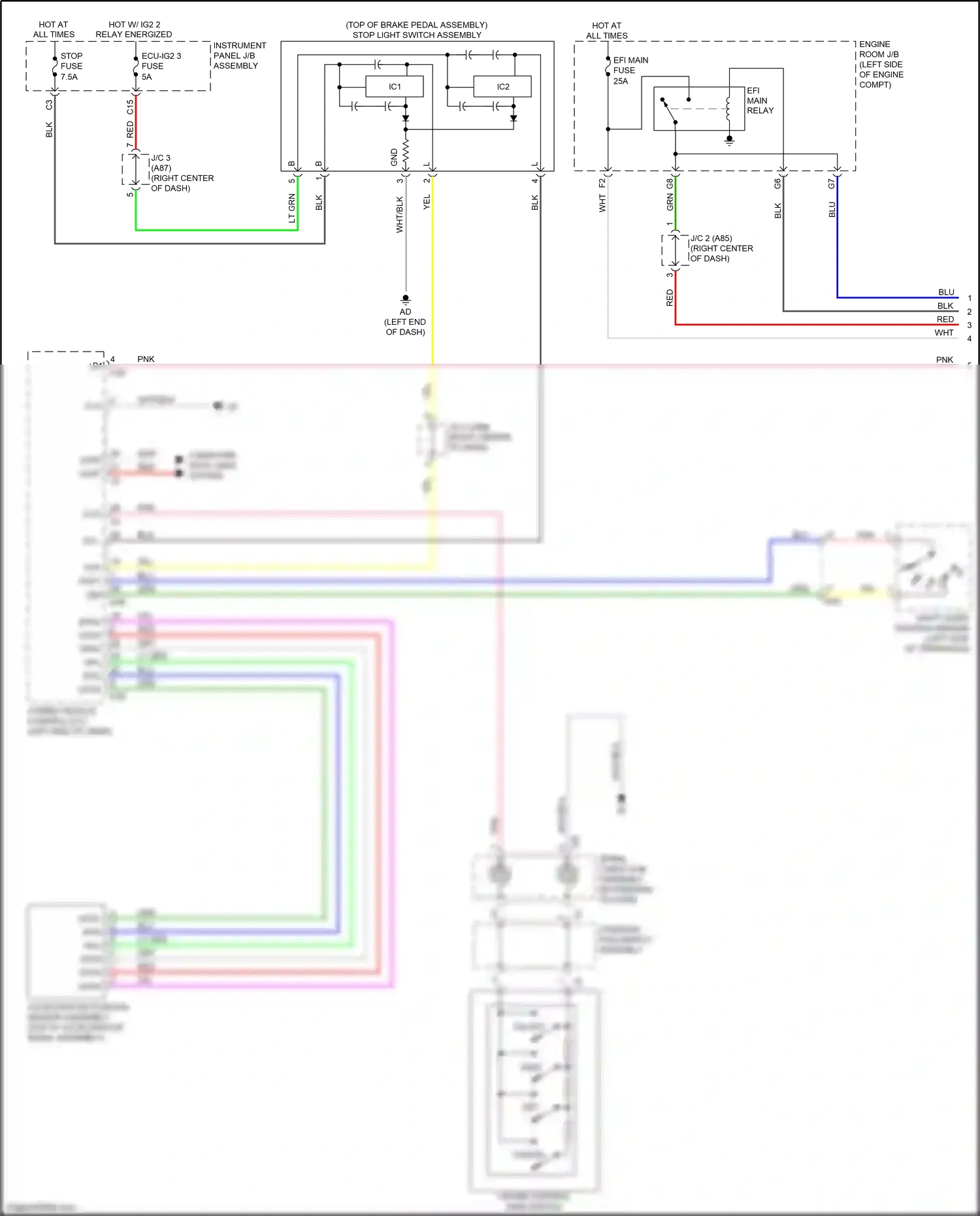 Wiring diagram engine room j/b for Lexus RX IV (2015-2019) (4 of 27)