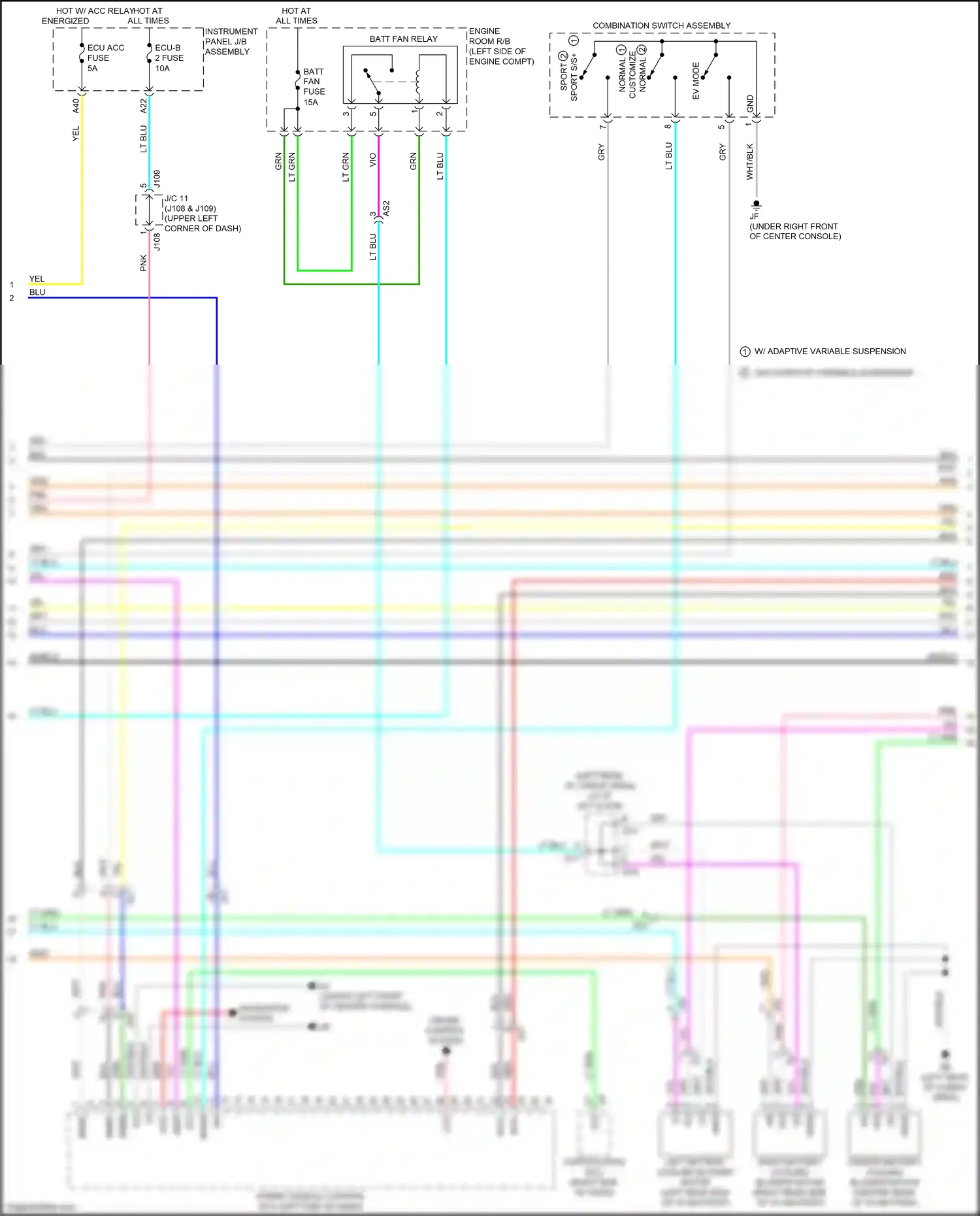 Wiring diagram engine room r/b for Lexus RX IV (2015-2019) (60 of 61)