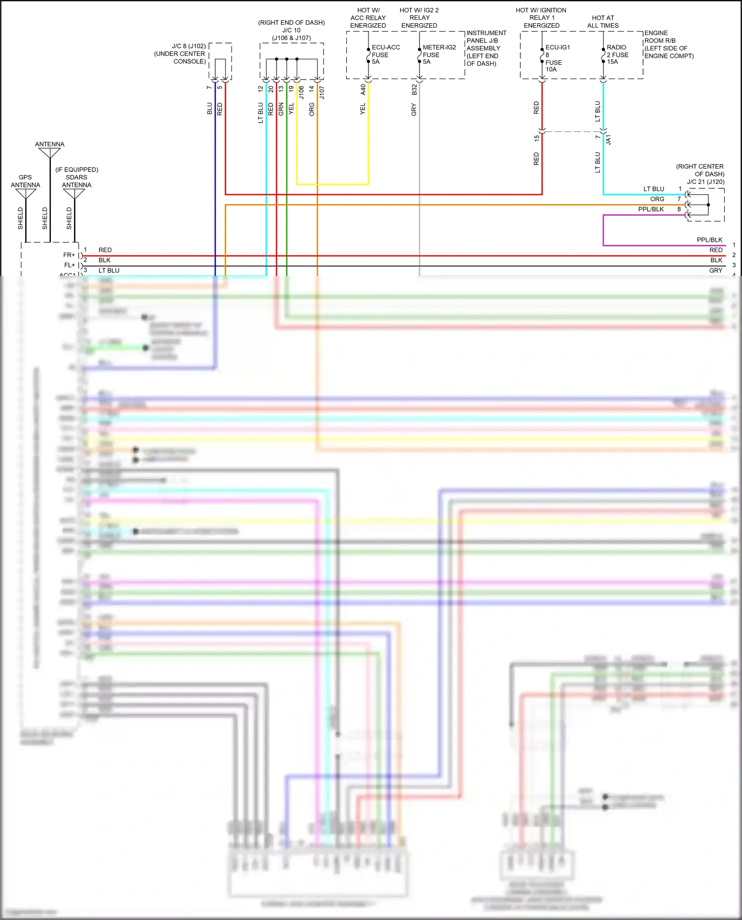 Wiring diagram instrument cluster system for Lexus RX IV (2015-2019) (10 of 11)