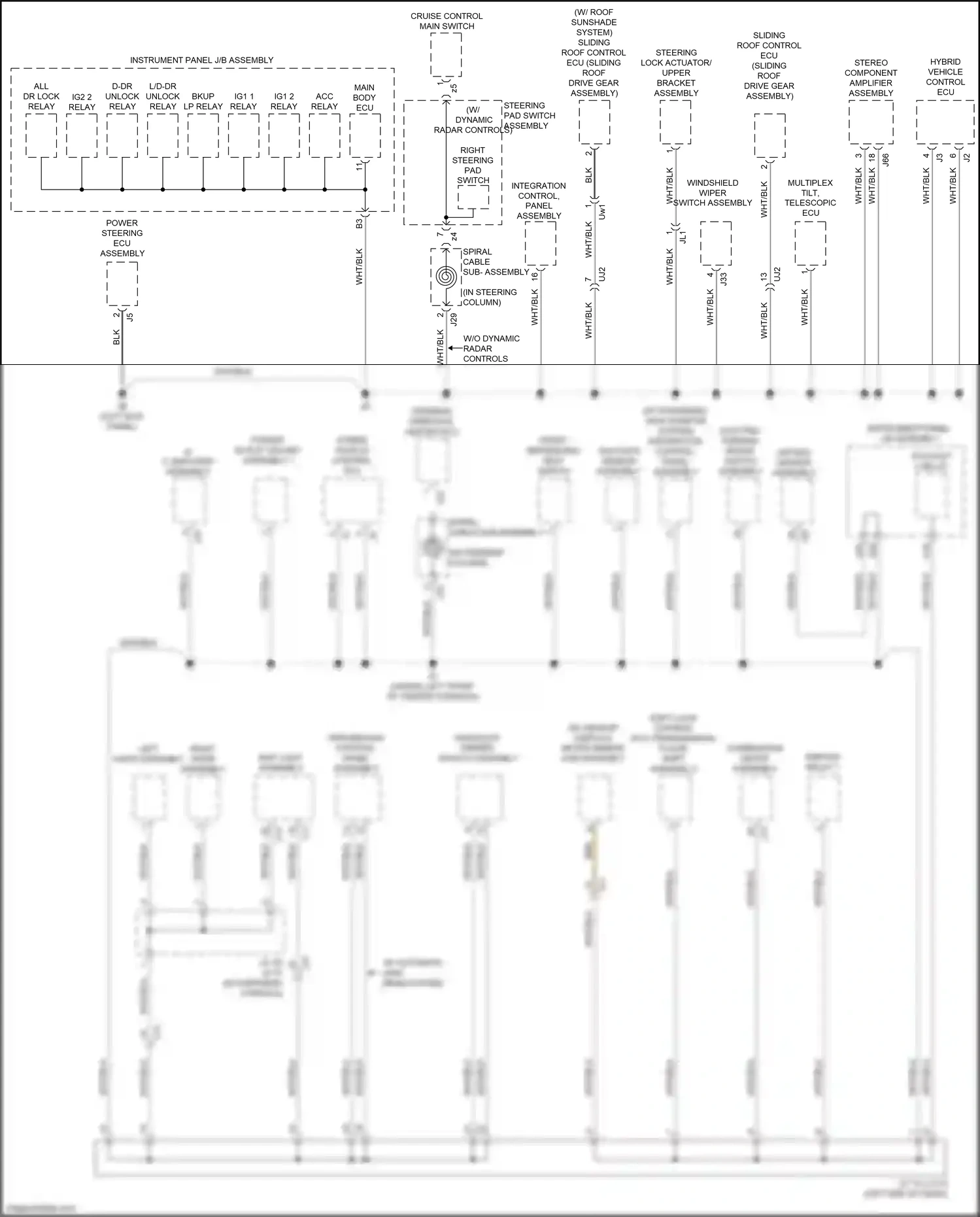 Wiring diagram instrument panel j/b assembly for Lexus RX IV (2015-2019) (41 of 98)