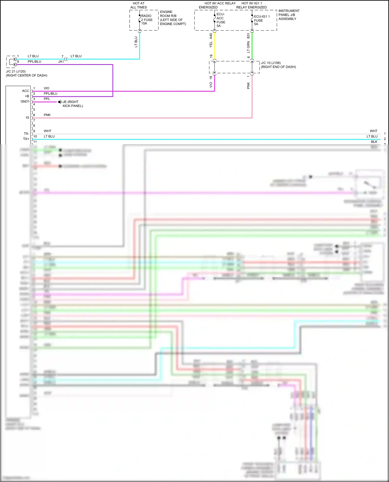 Wiring diagram integration control, panel assembly for Lexus RX IV (2015-2019) (10 of 11)